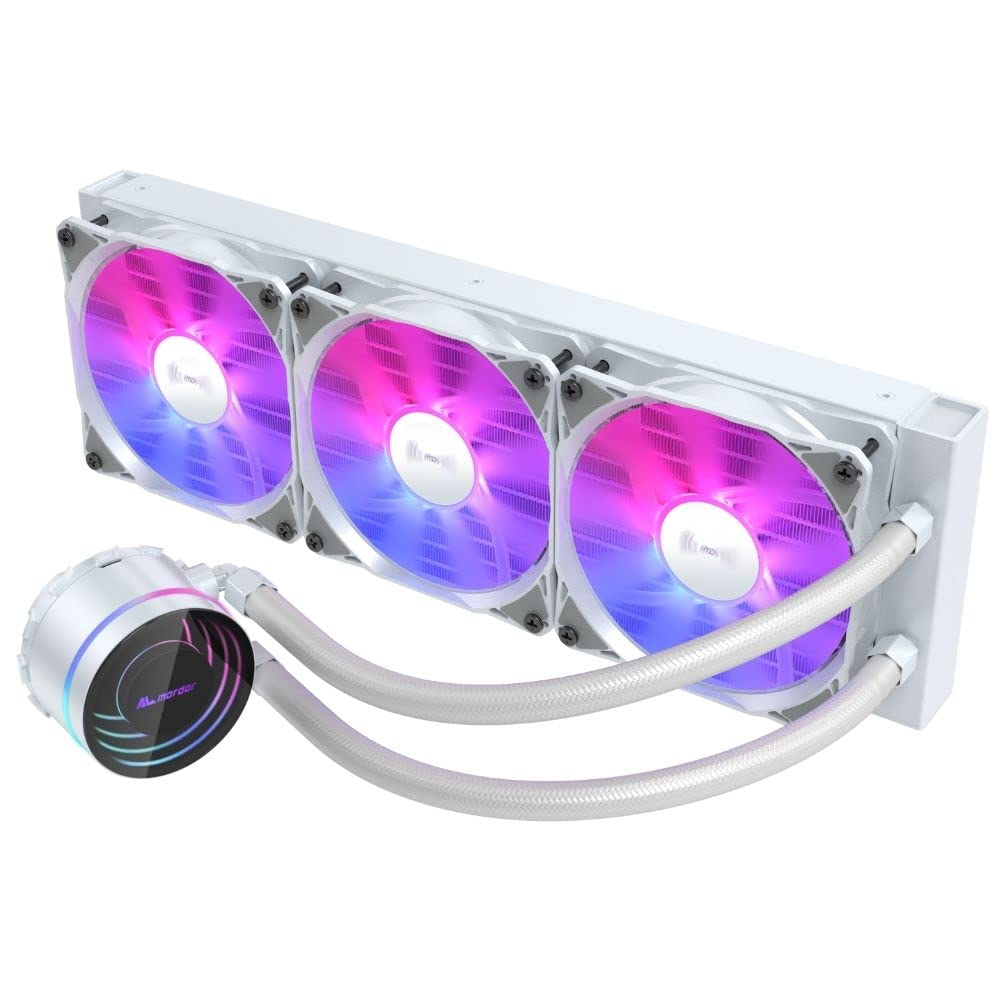 Almordor Spectre Pro 360Mm Liquid CPU Cooler with 3 RGB Fans, ARGB 5V 3Pin Sync, Liquid Cooling System for Gaming PC, Desktop, Computer Build, White image number 6
