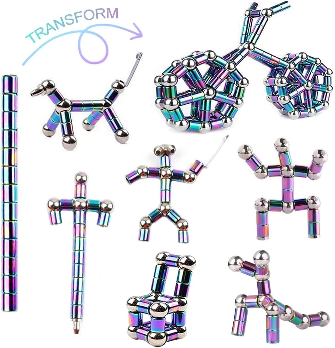 Decompression Fidget Magnetic Pen, Metal Multifunction Writing Ballpoint,Eliminate Pressure Fidget Gadgets, for Men,Kids or Friends Novelty Toy,Gift for Teenage Boys, Best Gift for 8-12 Years Old image number 2