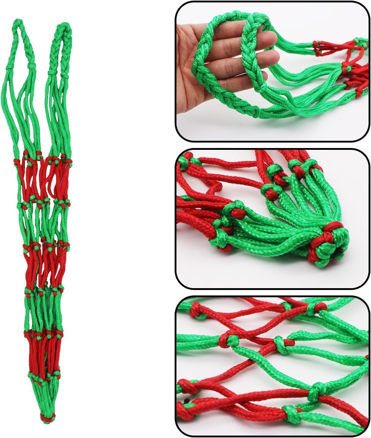 Hangable Chicken, Duck and Goose Feeding Net Bag, Parrot Feeder, Toys, Hanging Tool for Cabbage, Lettuce, Corn, Tomatoes (Green) image number 6