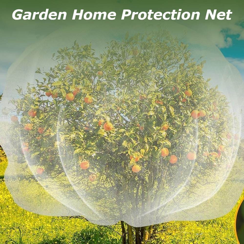 Large Fruits Tree Netting, Breathable Fruit Tree Netting Cover &ndash; Upgraded Zipper & Drawstring for Pest & Bird Protection, Frost-Resistant Plant Cover for Vineyards, Citrus Groves, and Home Gardens image number 5