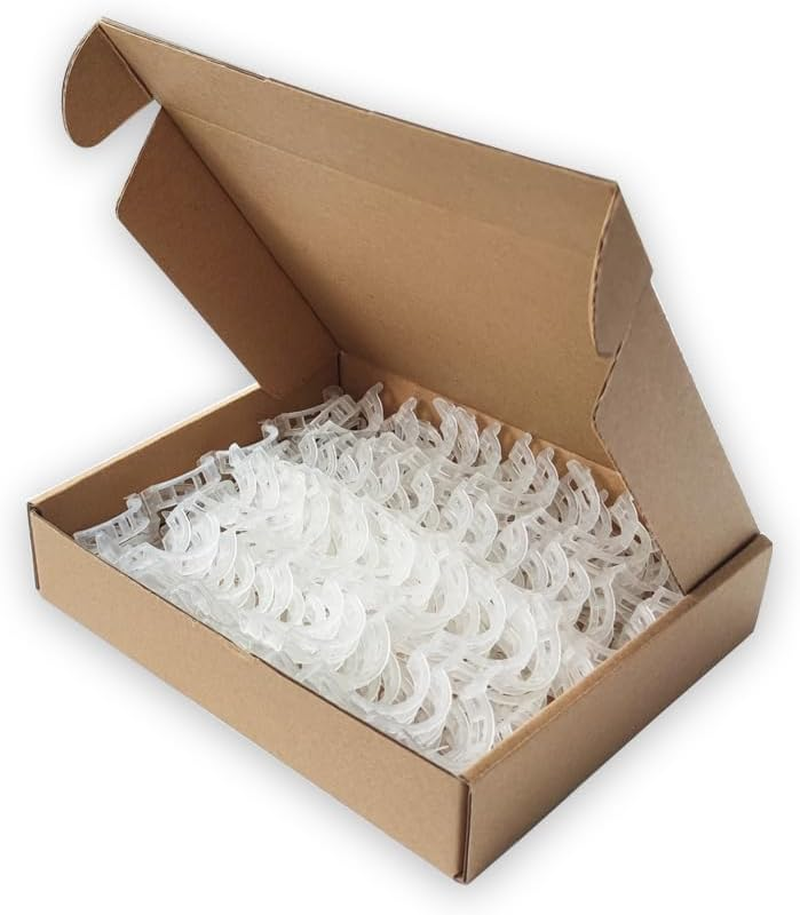 100 Pcs Plastic Plant Clips,Reusable Plastic Trellis Plant Support Clips Plant Fixing Clips Garden Clips for Climbing Plants,Grape Tomato Vine,Vegetables Plants image number 2