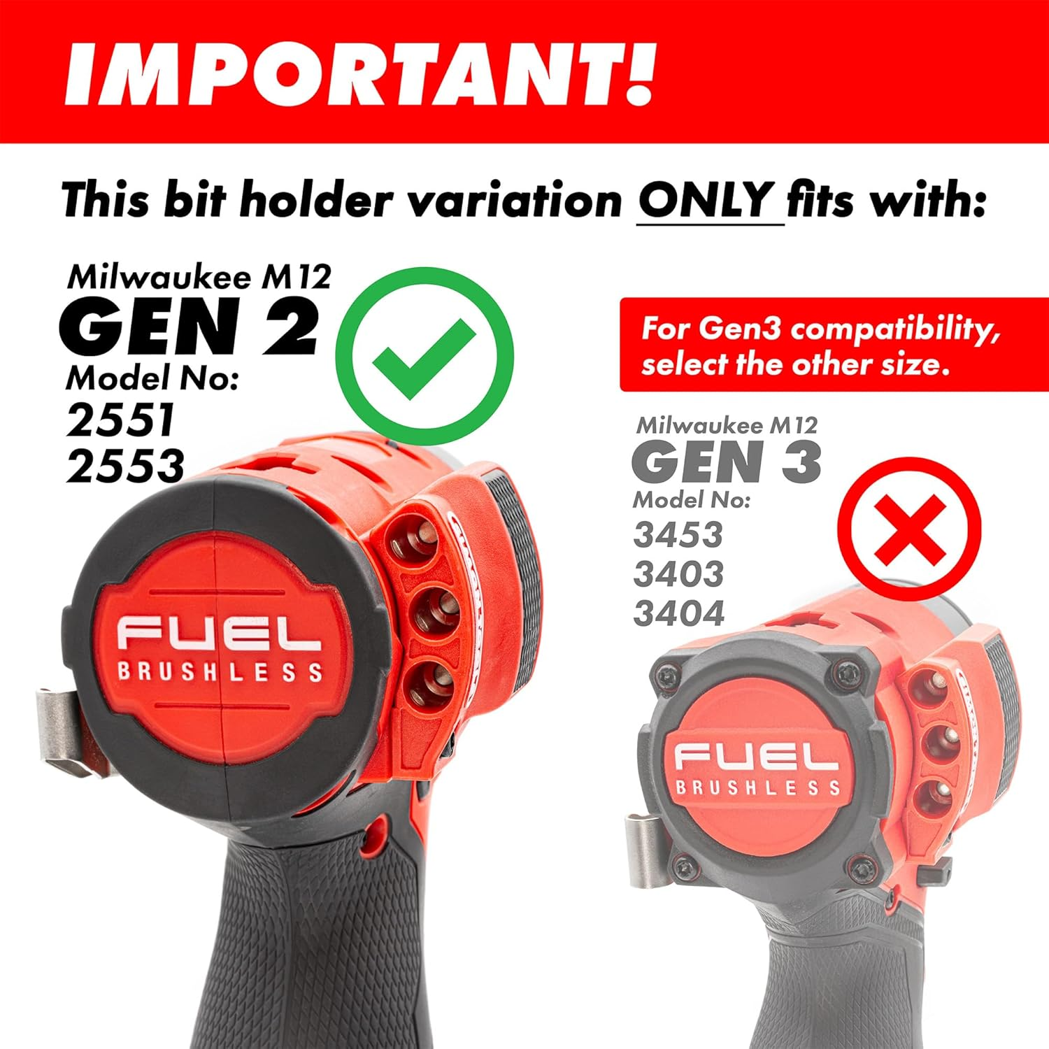 Simon Tools Magnetic Bit Holder for Milwaukee M12 Gen 2 Impact Driver & Drill - Milwaukee Bit Holder for M12 image number 1