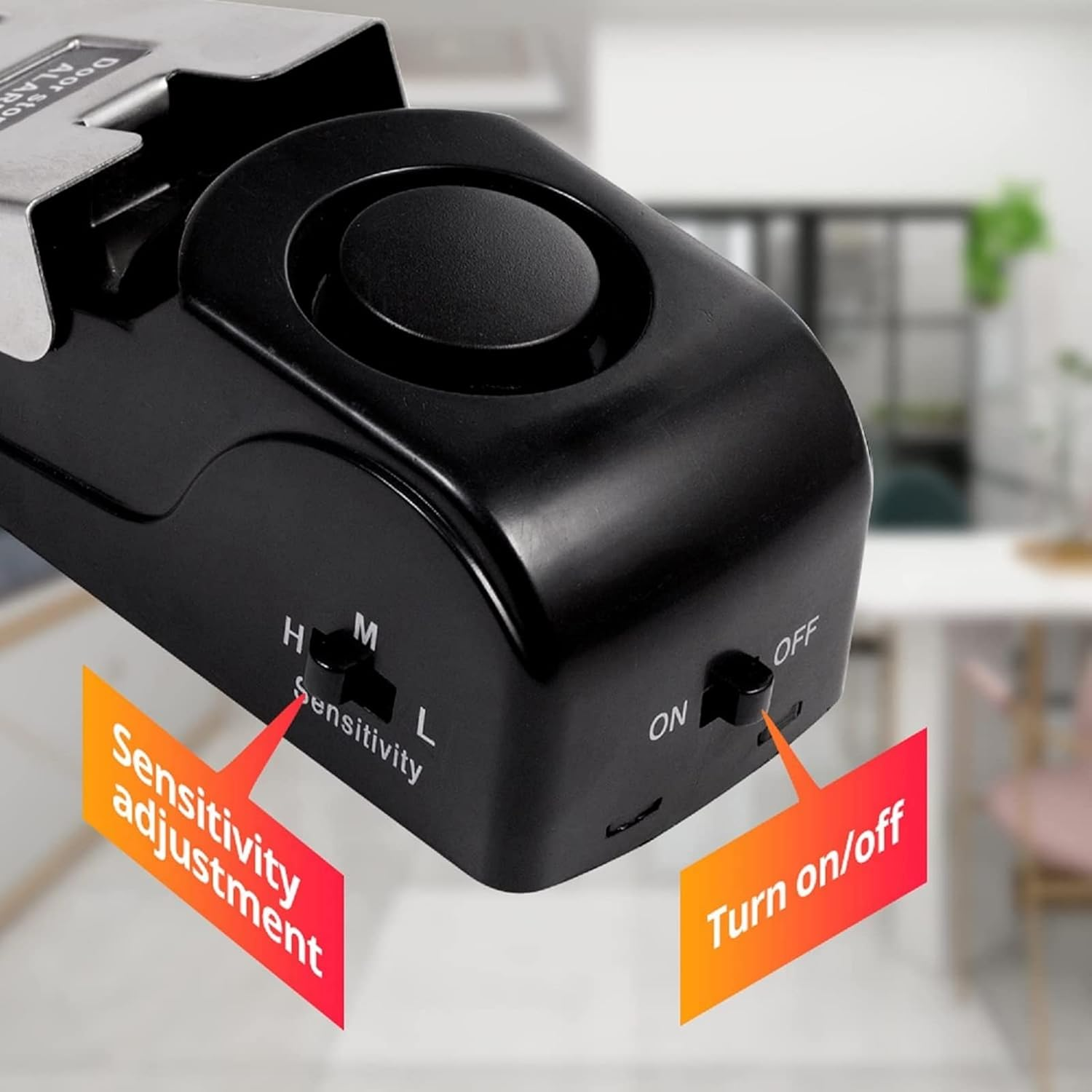 Snokay Door Stop Alarm, Door Stopper with 120DB Security Alarm, Floor Wedge Door Stop Siren, Floor Mount Type, Door Security Devices for Traveling, Apartment, Hotel and Home (Pack of 2) image number 1