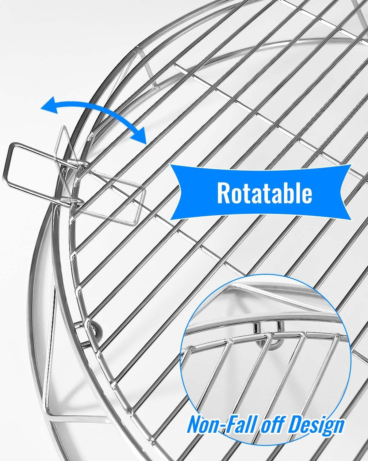 Fire Pit Accessory Kit for Solo Stove Bonfire 19.5'' Fire Pit, Stainless Steel Fire Pit Stand and Grill Cooking Grate with Handle, round Cooking Grill Grate for Outdoor BBQ Campfire Picnic Party image number 5