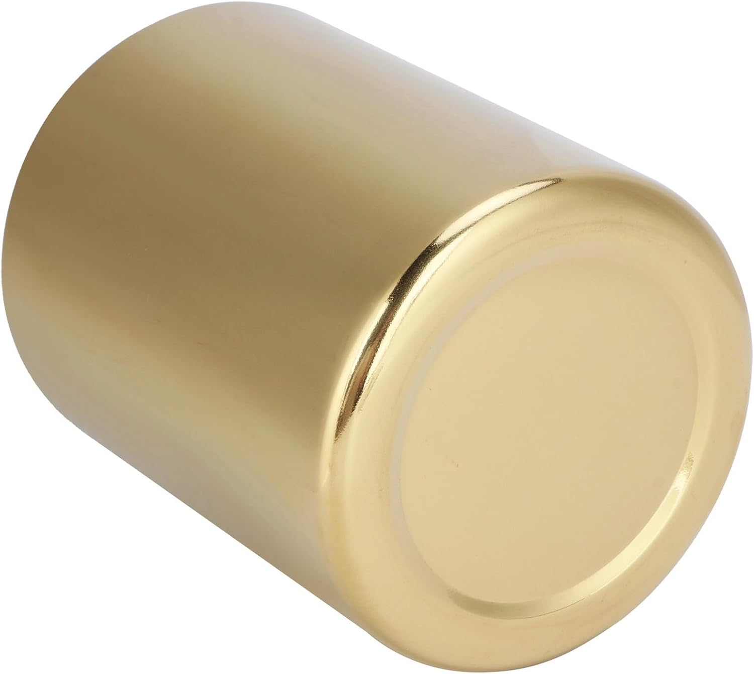 Stainless Steel Pencil Cup with Modern Design, Space-Saving, Multipurpose Organizer for Desk, Counters, Dressers, Tabletops, Premium Quality, Stable Placement (Gold) - Silver image number 6