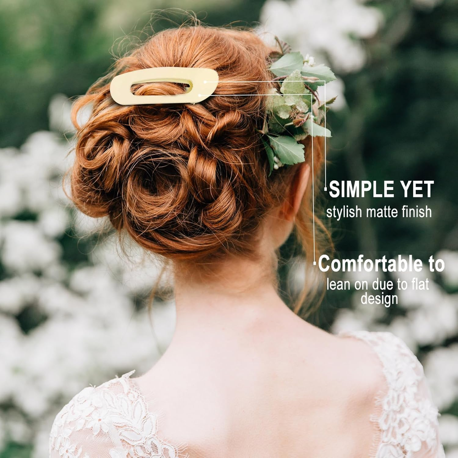 French Concord Lay Flat Claw Clips, 6Pcs French Concord Flat Hair Clips,French Flat Hair Clips Curved Claw Clips image number 5