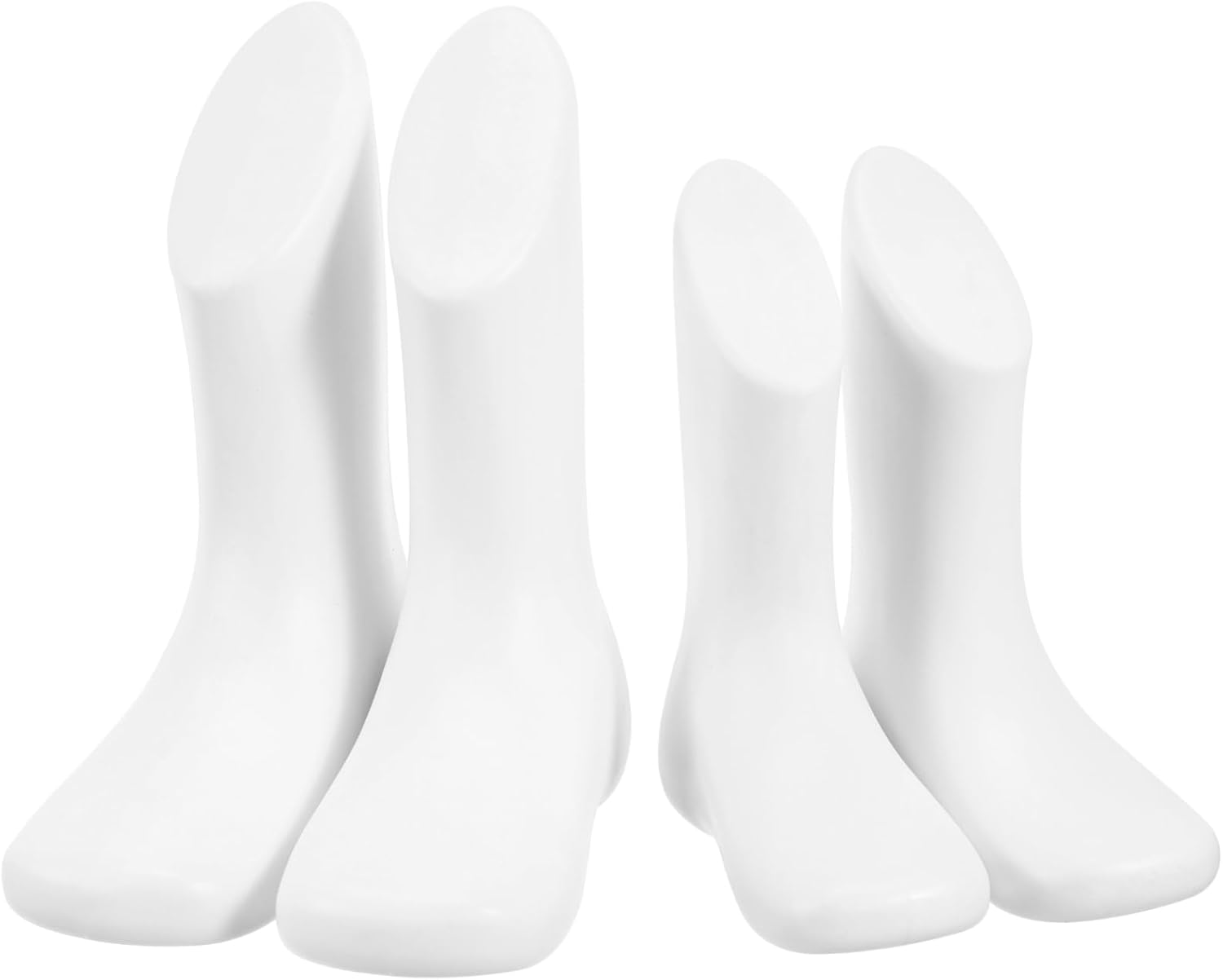 NOLITOY 4Pcs Baby Foot Mannequin Displaying Feet Plastic Abstract Toddler Shoe Model White and Skin Tone Small Store Retail Accessory 11.5Cm 14Cm