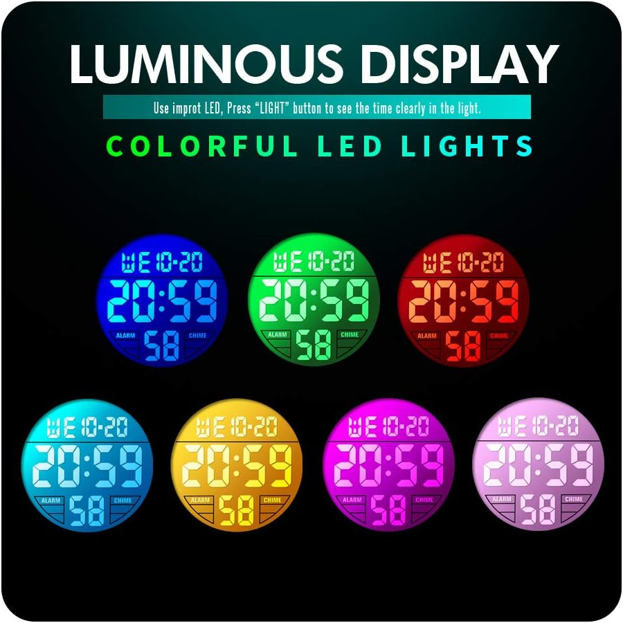 Kids Watch Boy Multi Function 50M Sports Waterproof LED with Alarm Wrist Stopwatch 12H/24H Watches for Boy Girls Digital Children Watch image number 3