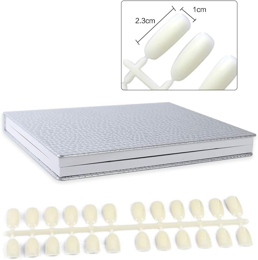 Acycoin2A 216 Nail Color Chart Display Gel Polish Color Book with False Nail Tips and Number Sticker
