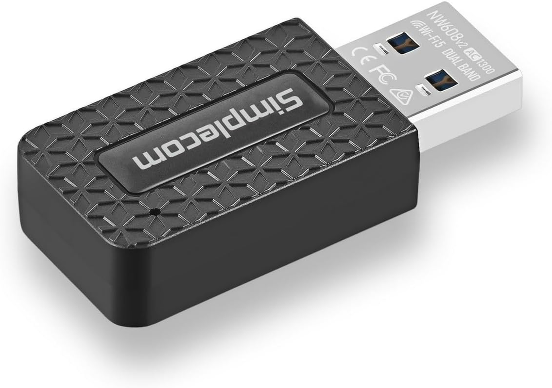 Simplecom Nw608V2 Wifi 5 AC1300 Dual-Band USB 3.0 Wireless Adapter image number 2