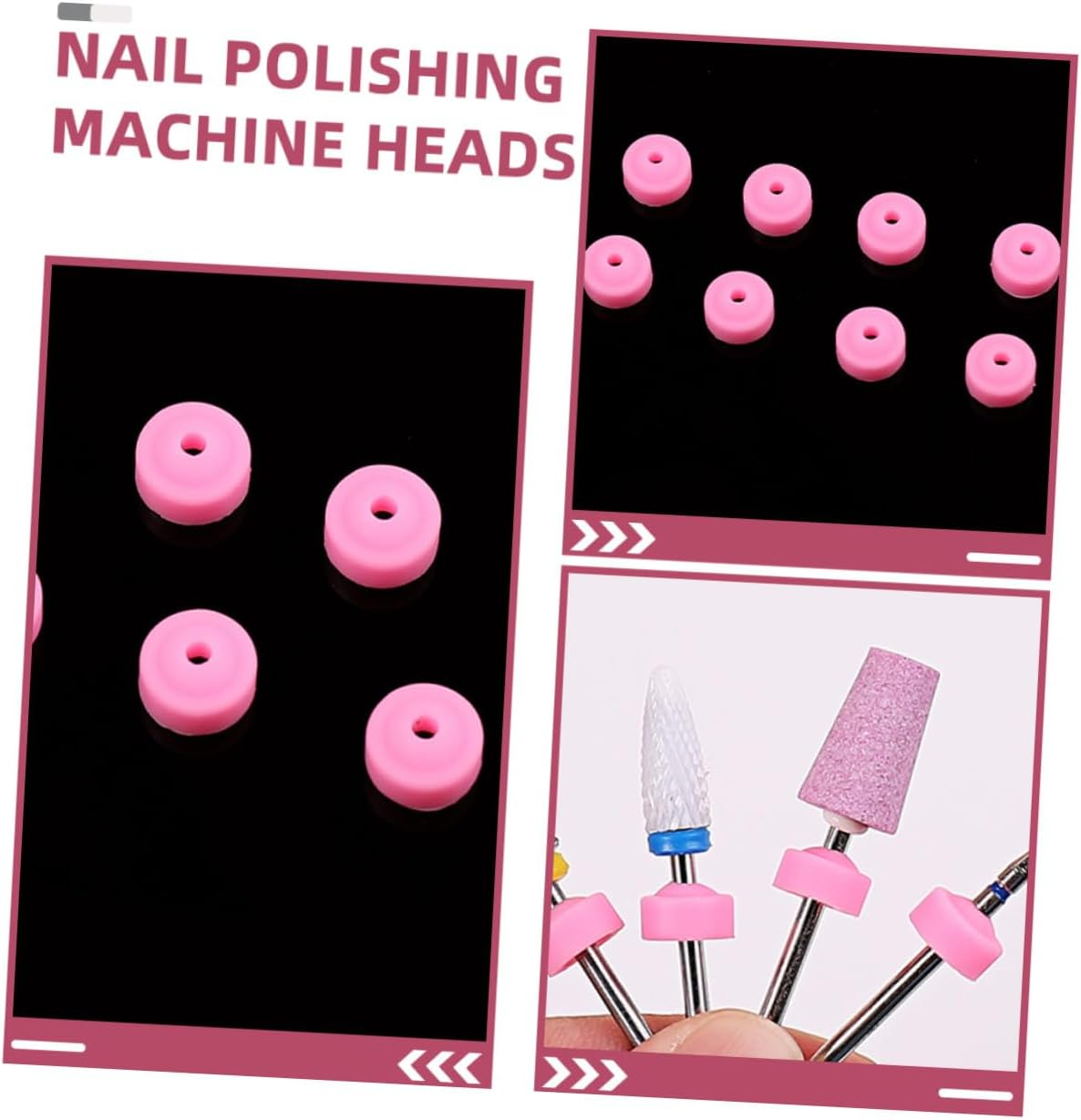 GANAZONO 20Pcs Nail Drill Bit Cover Protectors Dustproof Plastic Caps for Nail Drill Bits Accessories Grinding Head Covers Dust Collector image number 3