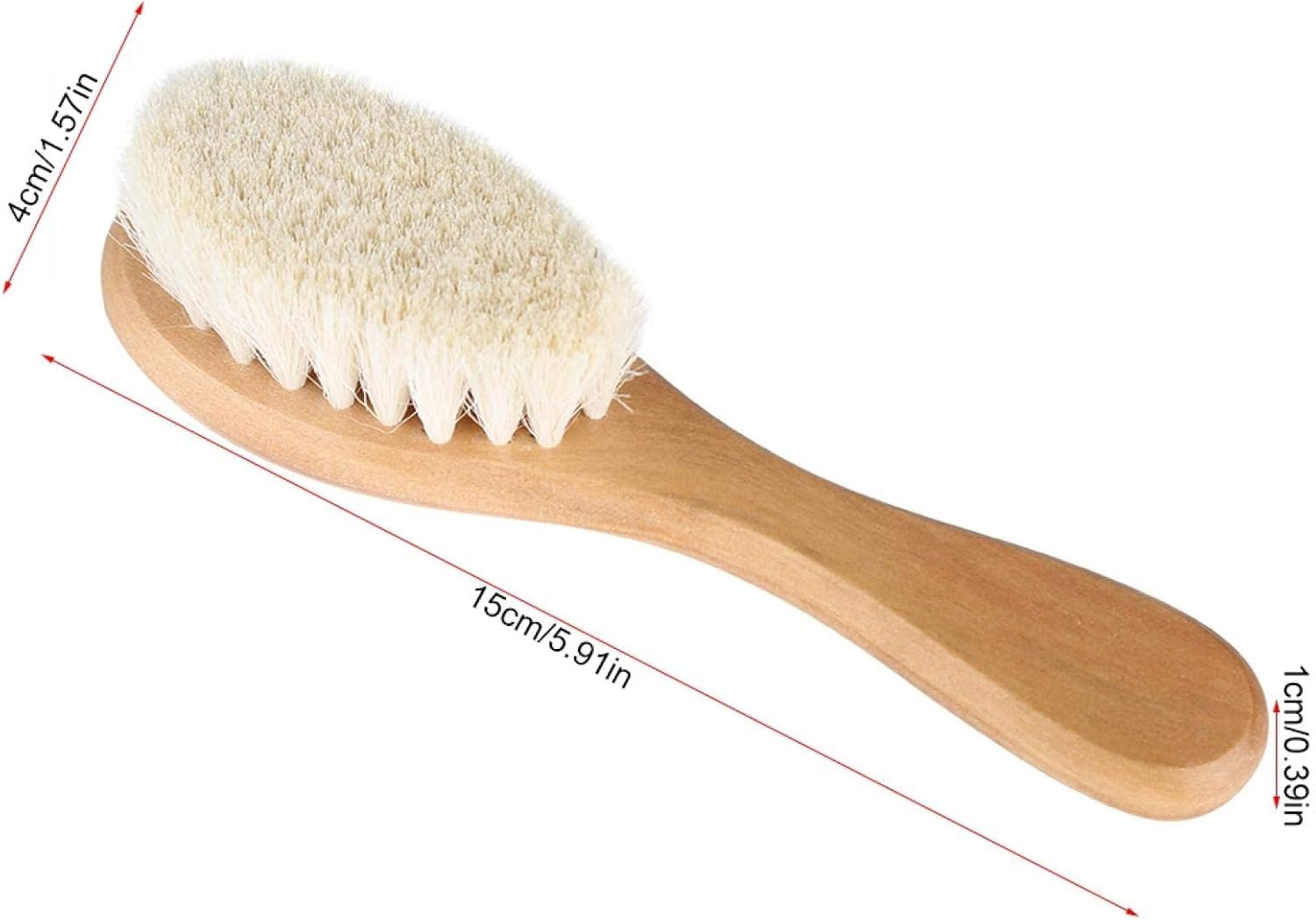 Infant Hair Brush, Comfortable Wood Ergonomic Wonderful Baby Brush, Colleagues Outdoor Relatives Relaxing Home Trips Parents for Relaxing Children Friends image number 2