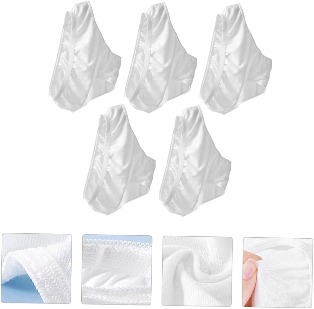 5Pcs Pure Cotton Underwear Midrise Maternity Pants Women Underwear Packs White image number 2