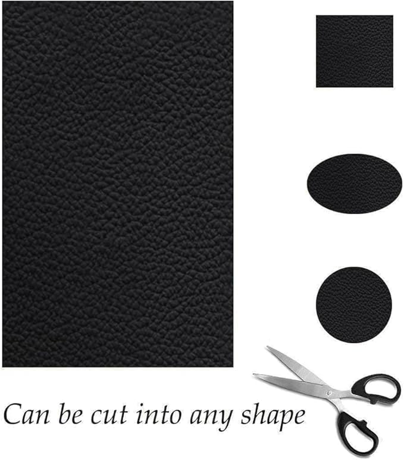 Leather Repair Patches 3.9&times;7.87 Inch 6 Pieces for Sofa, Couch, Car Seat, Cabinet, Bag Anti-Scratch Patches First Aid Patches Repair Leather Black image number 3