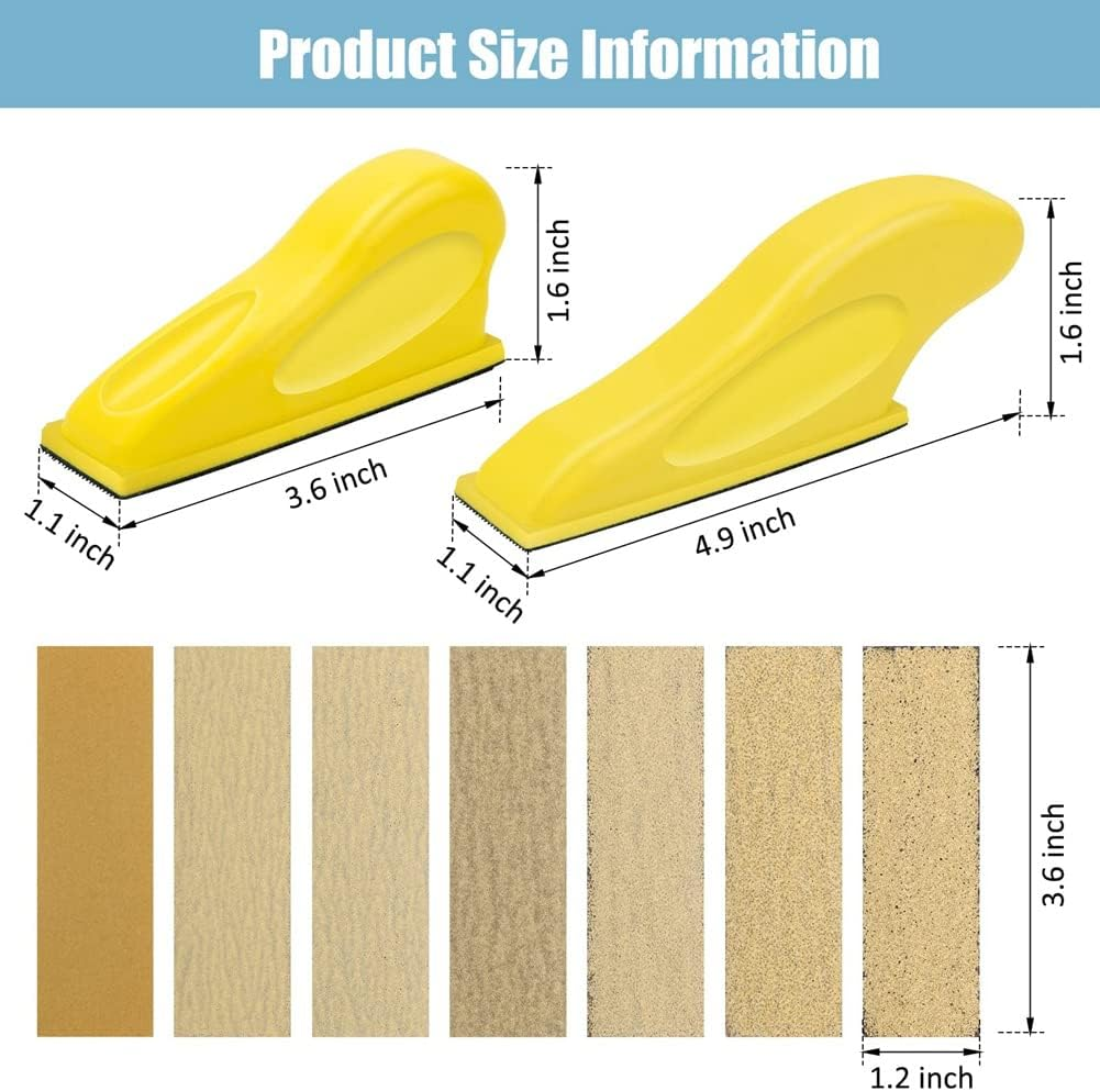 Zicojia Mini Sander for Detail Work, 70Pcs Sandpaper Set (40/60/80/120/150/220/400 Grit), Polyurethane & Paper Backing, Compatible with Orbital Sander, Suitable for Metal, Wood, Plastic & Glass image number 5