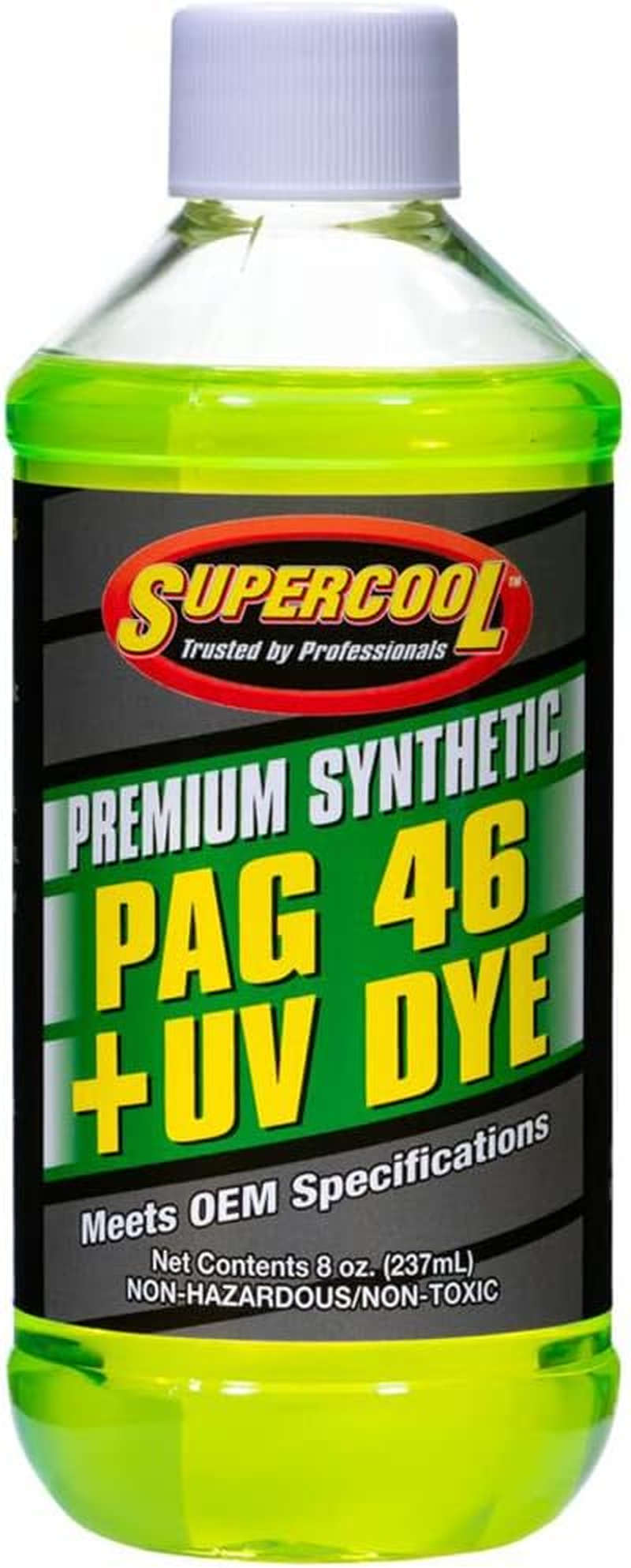 TSI Supercool A/C Comp Lube, UV Dye, 8 Oz, Flsh PNT 442 F, Red/Yellow Tint (P46-8D)