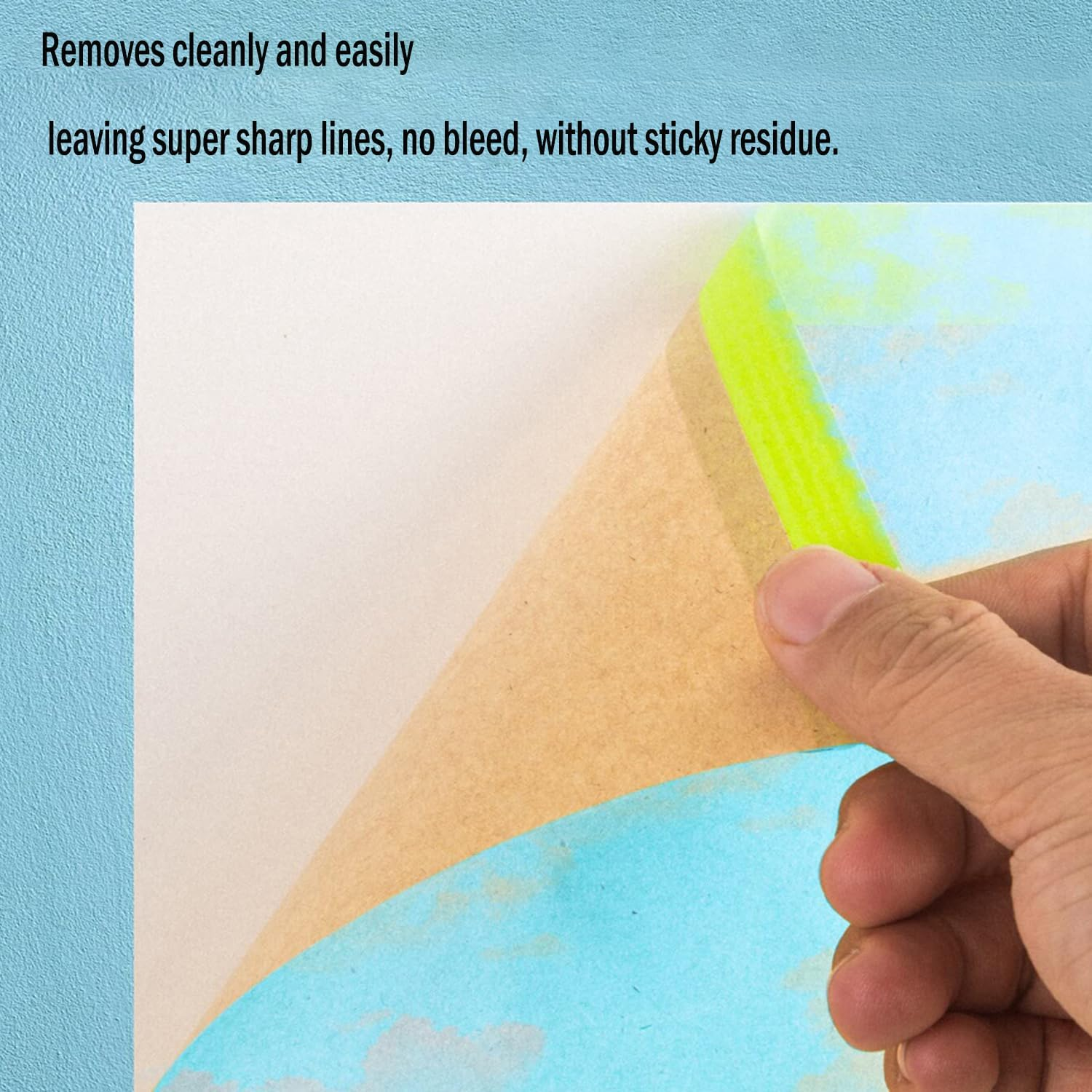 3 Rolls Pre-Taped Masking Film Painting Drop-Cloth Paper Roll Perfect for Car Furniture Wall Spray Paint (300Mm*15M) image number 2