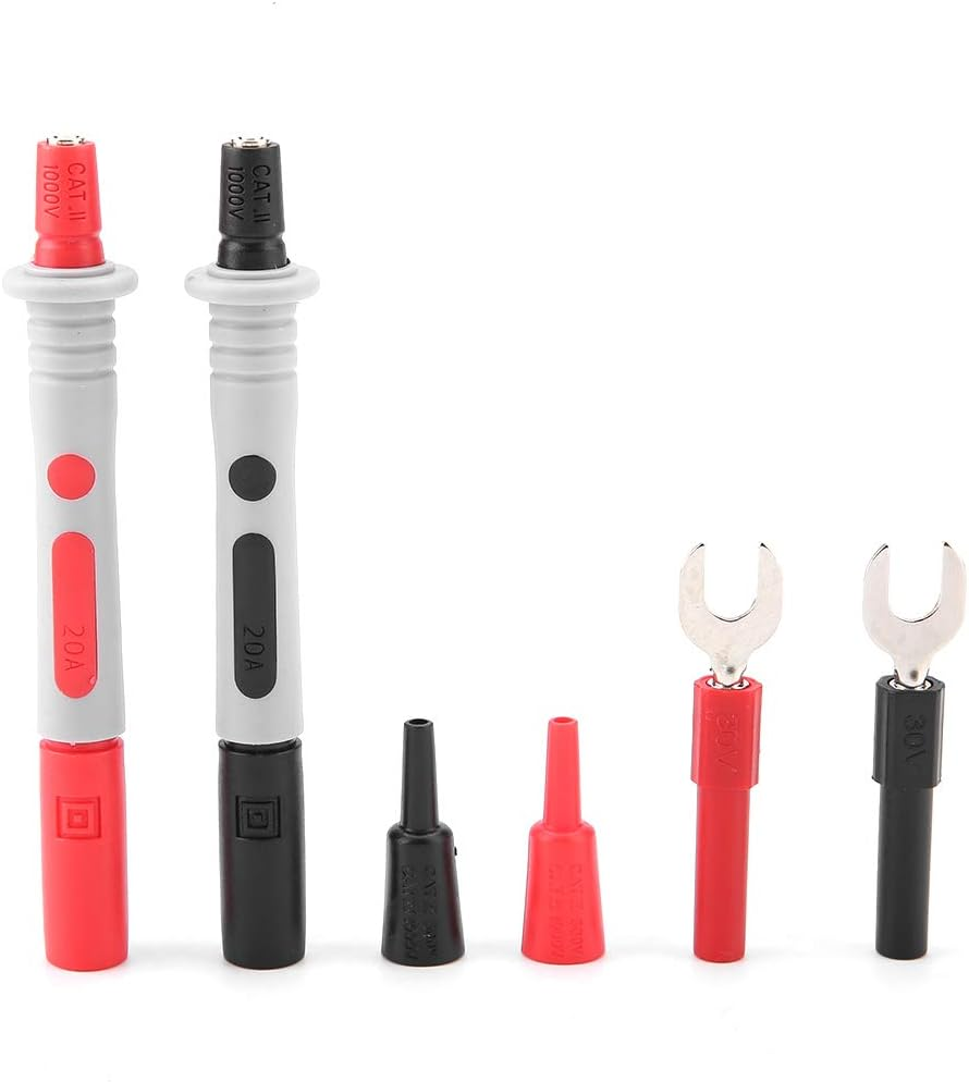 Multimeter Probe Test Lead Kits, 24Pcs P1300E Probe Test Lead Set for Digital Multimeter with Banana Plug, Table Sticks, Pointed Needles, IC Hook and More image number 1