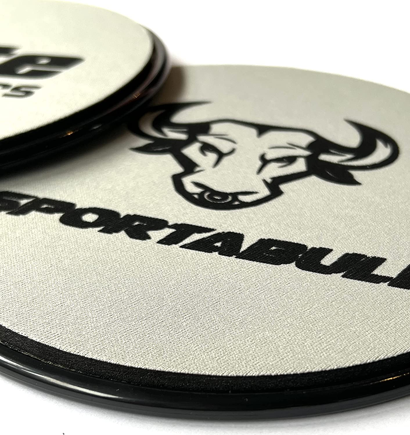 SPORTABULL Duel Sided Core Sliders - Premium Gliding Sliding Discs Double Purpose Hard Floors or Carpet for Home Gym Yoga Abs Workout Full Body Training image number 4