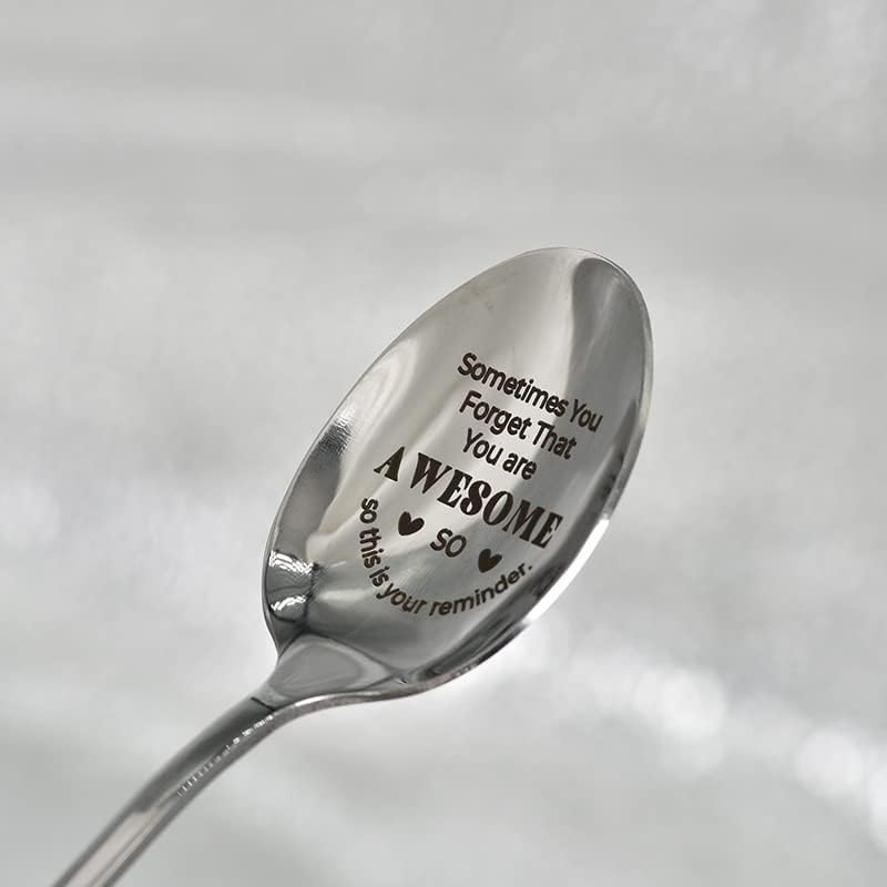 Funny Inspirational Gifts Spoons for Women Men Sometimes You Forget You'Re Awesome Spoon for Best Friend Sister Coworker Birthday Christmas Presents for Tea Coffee Lover Gift image number 3