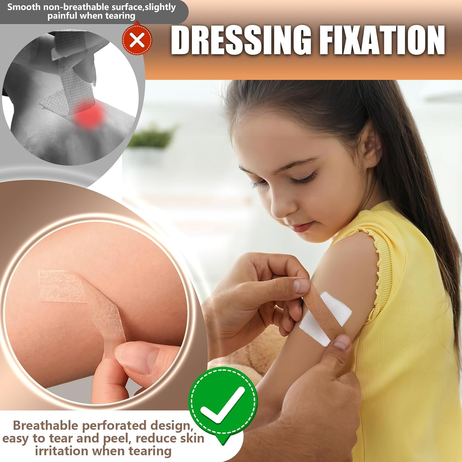 Micropore Tan Surgical Tape, 6 Rolls 3M Micropore Paper Tape, Non Woven Micropore Medical Tape for Skin, Dressings, Rhinoplasty Recovery (0.5 Inch X 10 Yards) image number 2