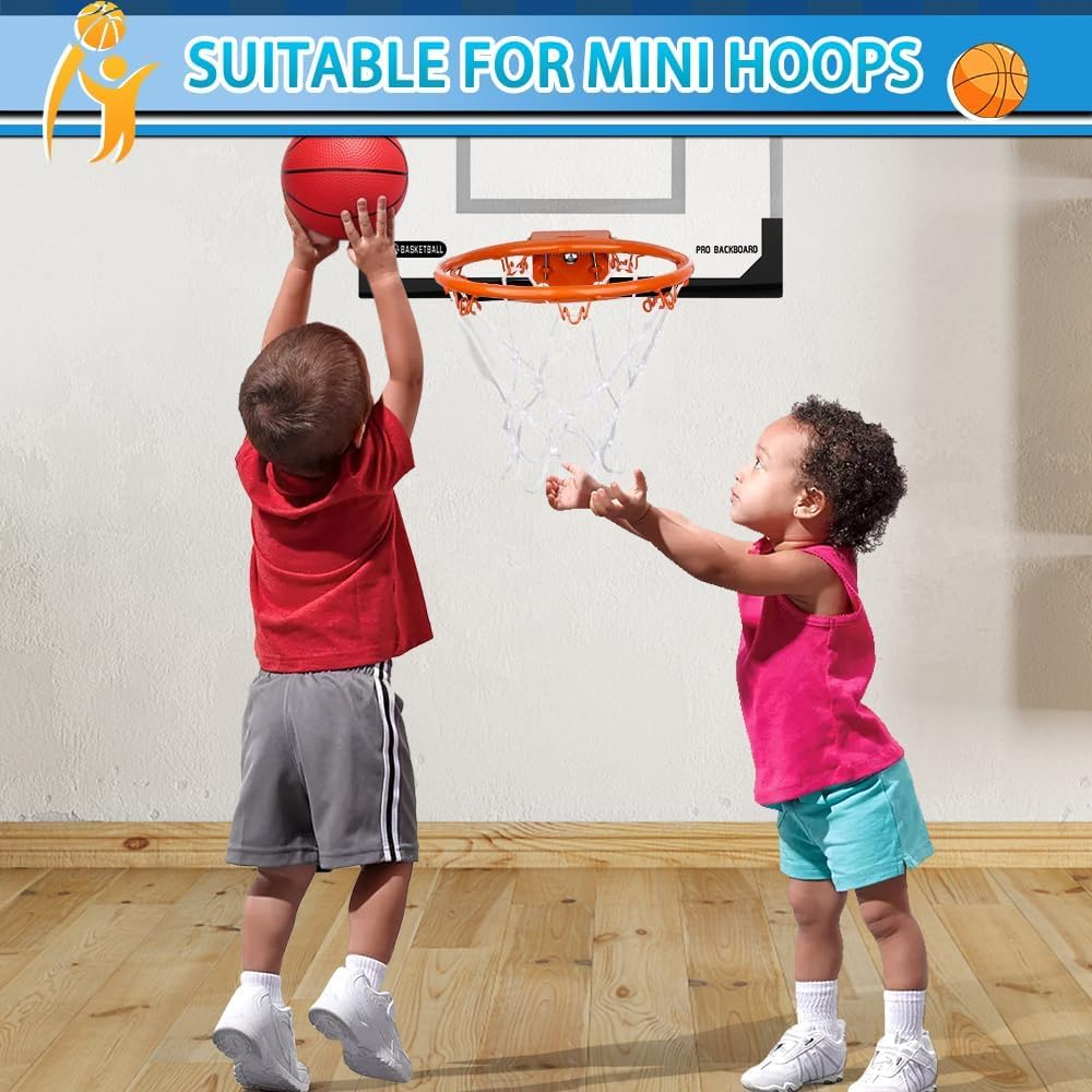 16Cm Mini Basketball for Kids 5 6 7 8 9 10+Years Old Boys, 5 Inch Mini Inflatable Bouncy Basketball for Basketball Hoop, Beach Pool Sport Game Interactive Gift Toys for Boys Girls (6PCS image number 2
