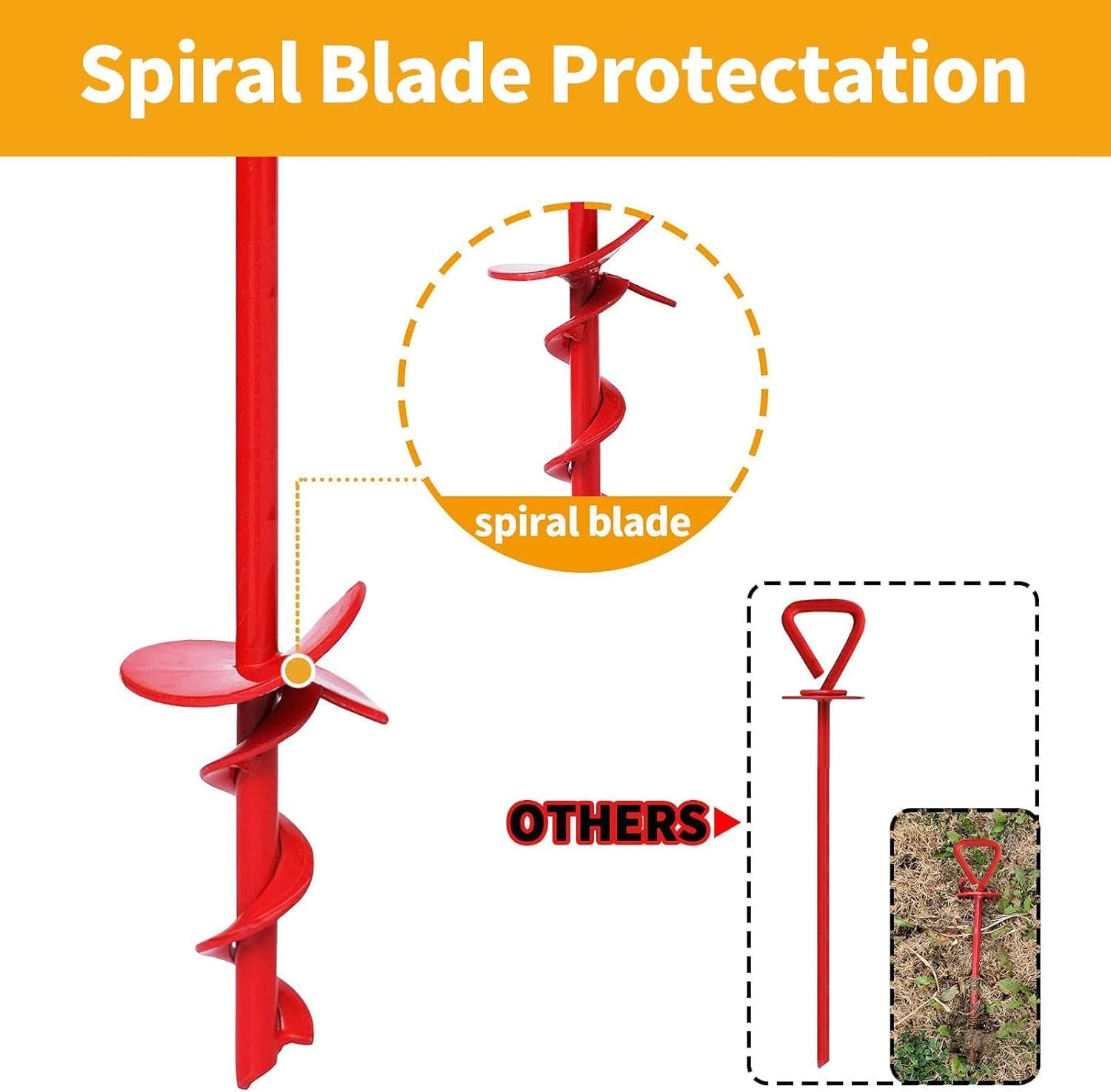 Dog Tie Out Stake in Yard or Camping, outside Sturdy No Pulling Out for Small, Medium or Large Pooch image number 3