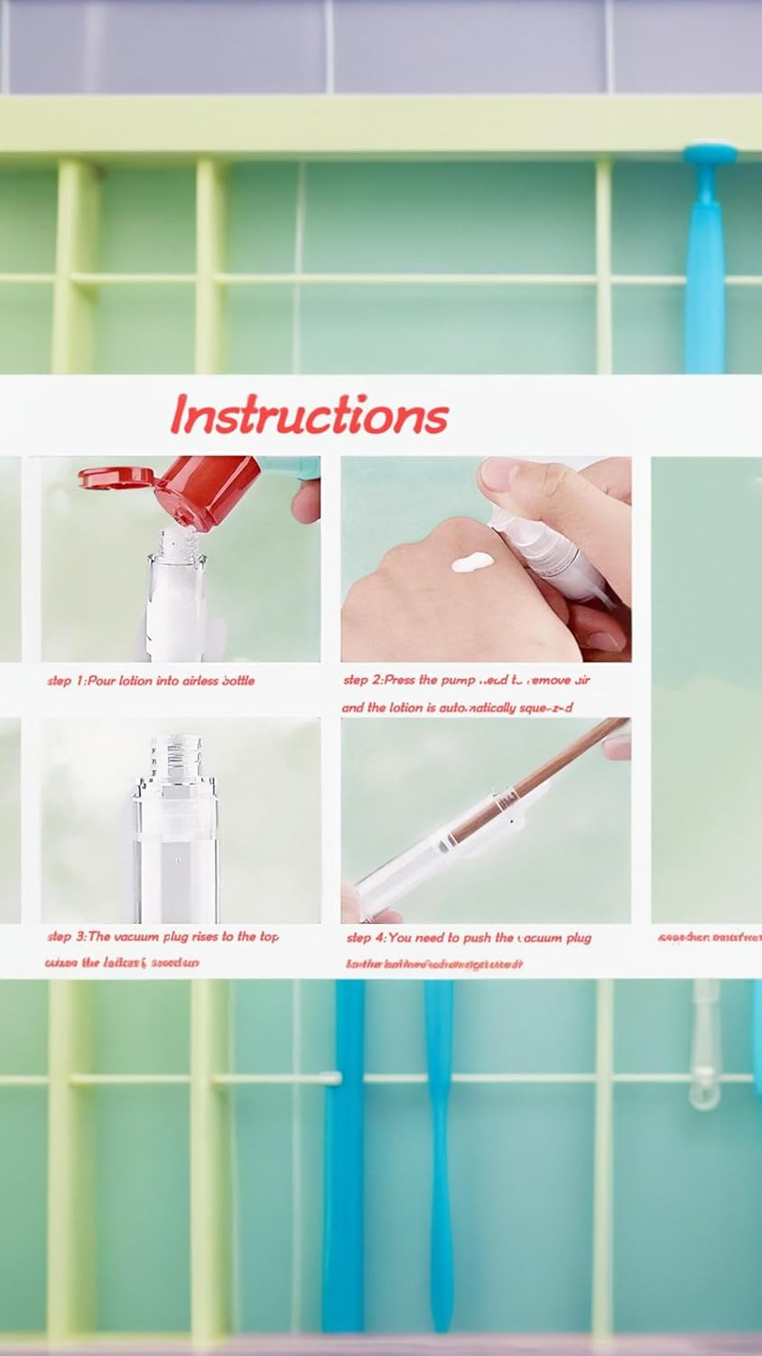 Clear Airless Lotion Pump Bottles - Set of 15 15Ml Travel-Friendly Cosmetic Containers for Foundations Serums Lotions and More Leak-Proof and Refillable Design(Includes Two Funnels) image number 1