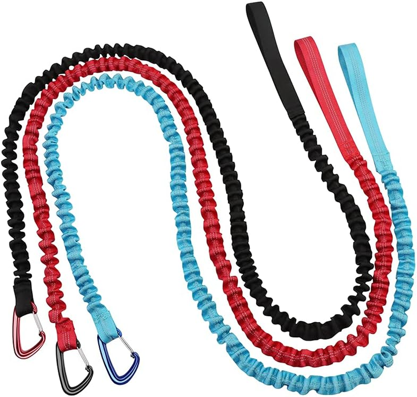 Bike Bungee Tow Rope for Kids,Child Bike Stretch Bungee Cord Pull behind Attachment High Strength MTB Elastic Rope(Red) image number 1
