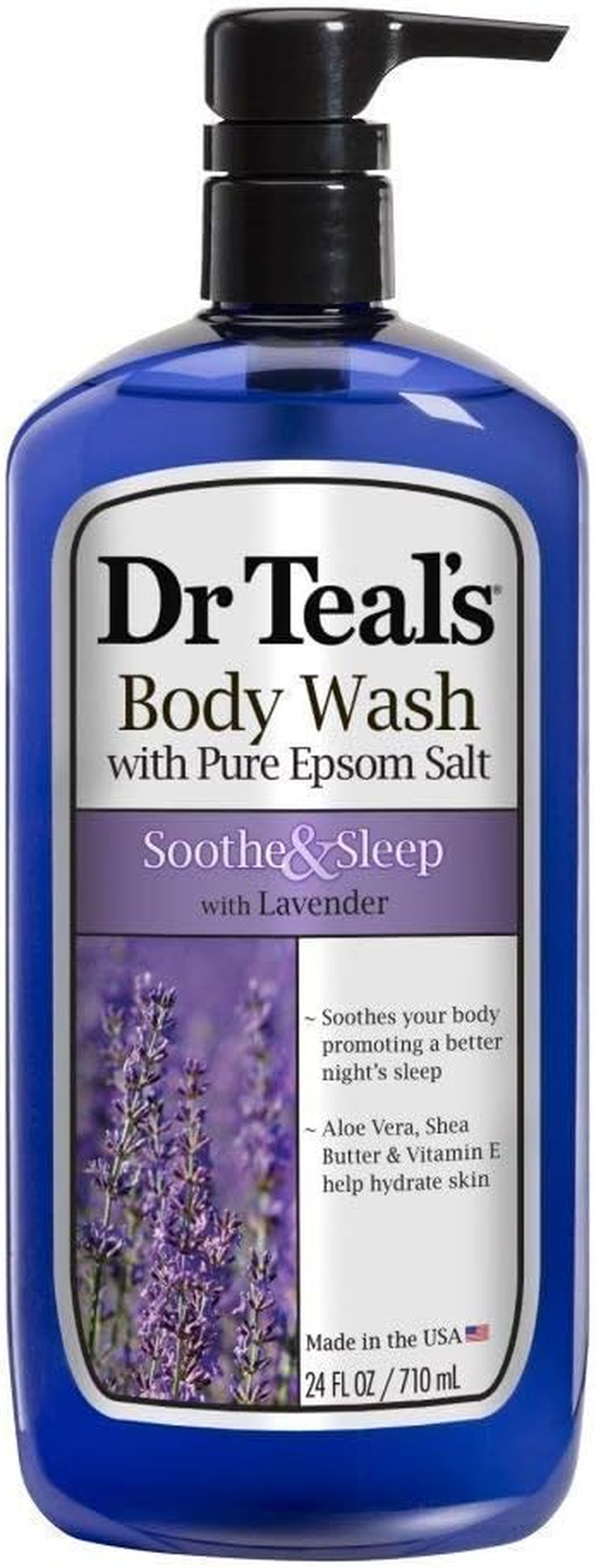 Dr Teal'S Pure Epsom Salt Body Wash Soother & Moisturize with Lavender 24 Oz (Pack of 6) image number 2