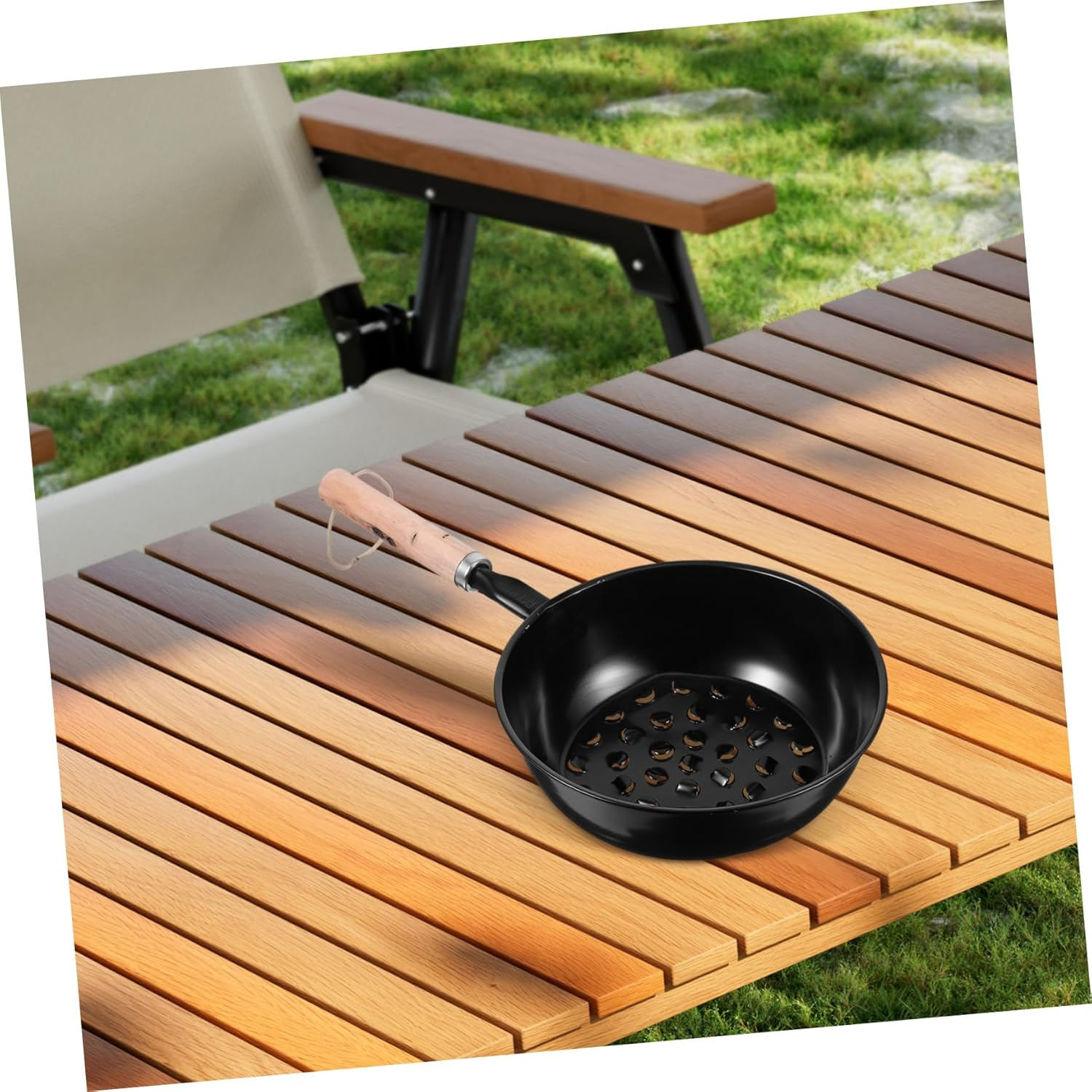 HANABASS Charcoal Furnace Outdoor Camping Burner Pot Chimney Lighter Basket Starter Holder for Car Camping BBQ Accessories image number 5