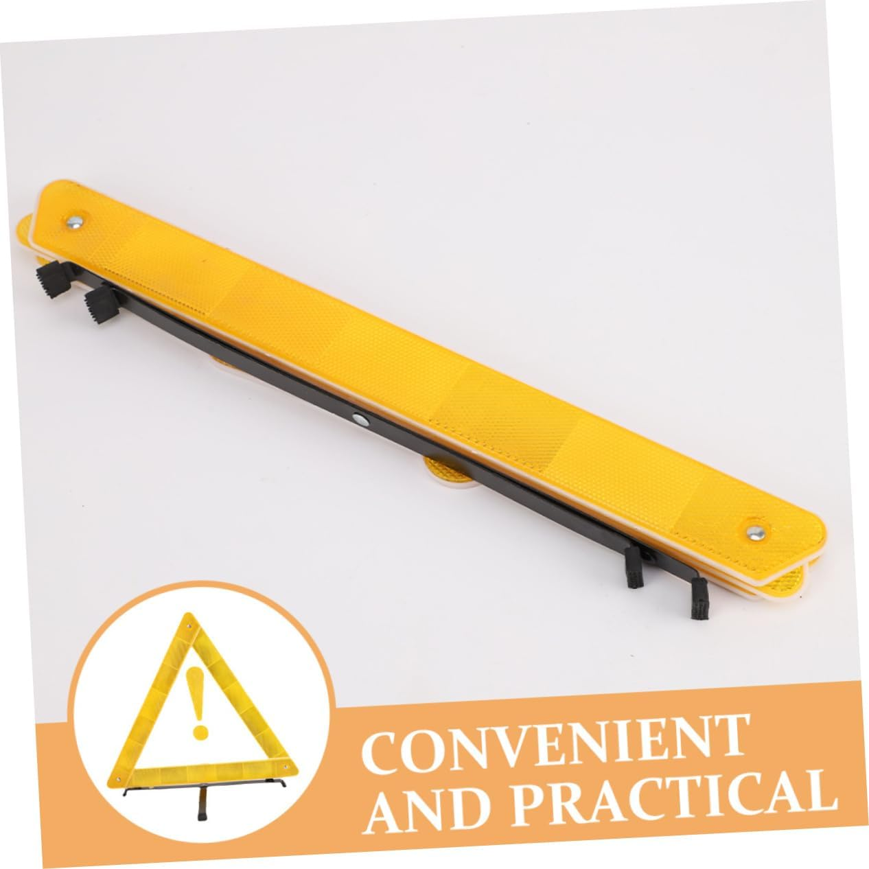 ULTECHNOVO Warning Triangle Road Safety Kit Foldable Reflective Roadside Triangles for Car Emergencies for Roadside Safety for Parking Warning image number 3