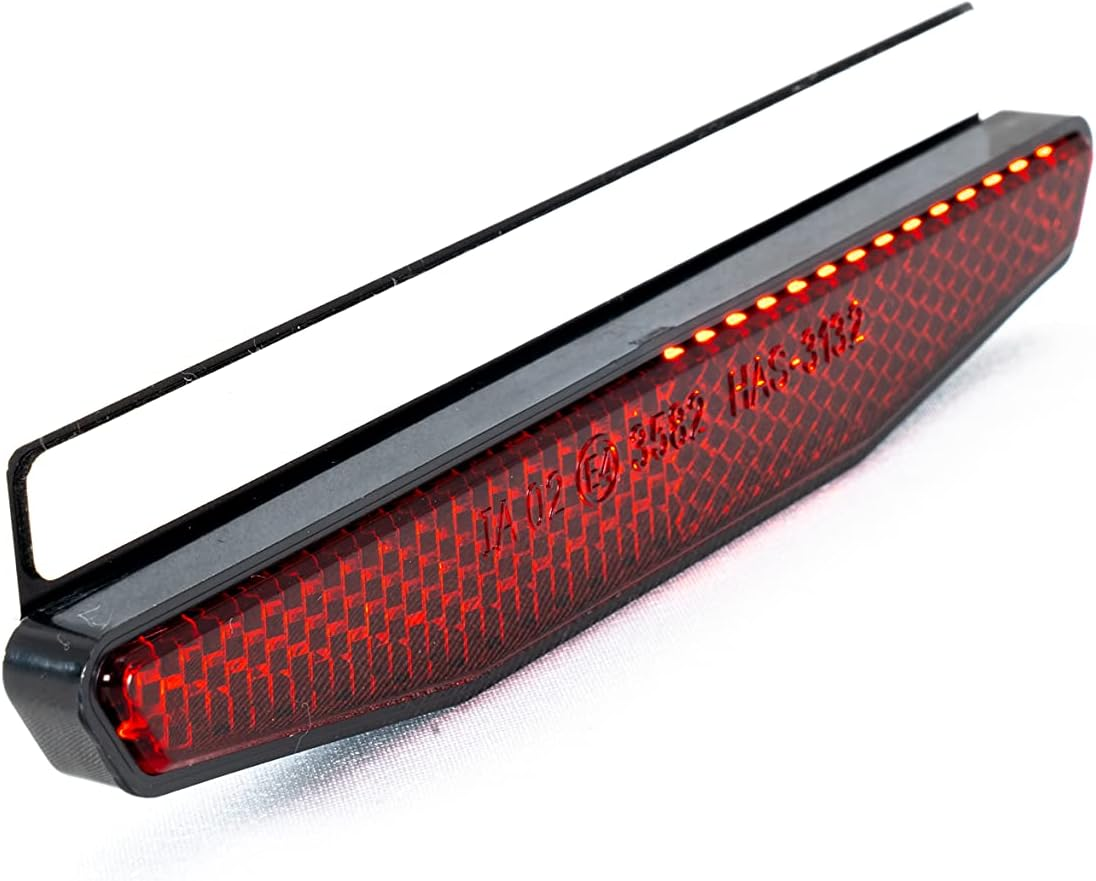 Delta Parts - Reflector Rear Reflector for Motorcycle - Rear Cat'S Eye - Reflector Including Mounting Plate Made of Self-Adhesive Aluminium - Motorcycle Accessories Reflectors Sticker. Made in Germany