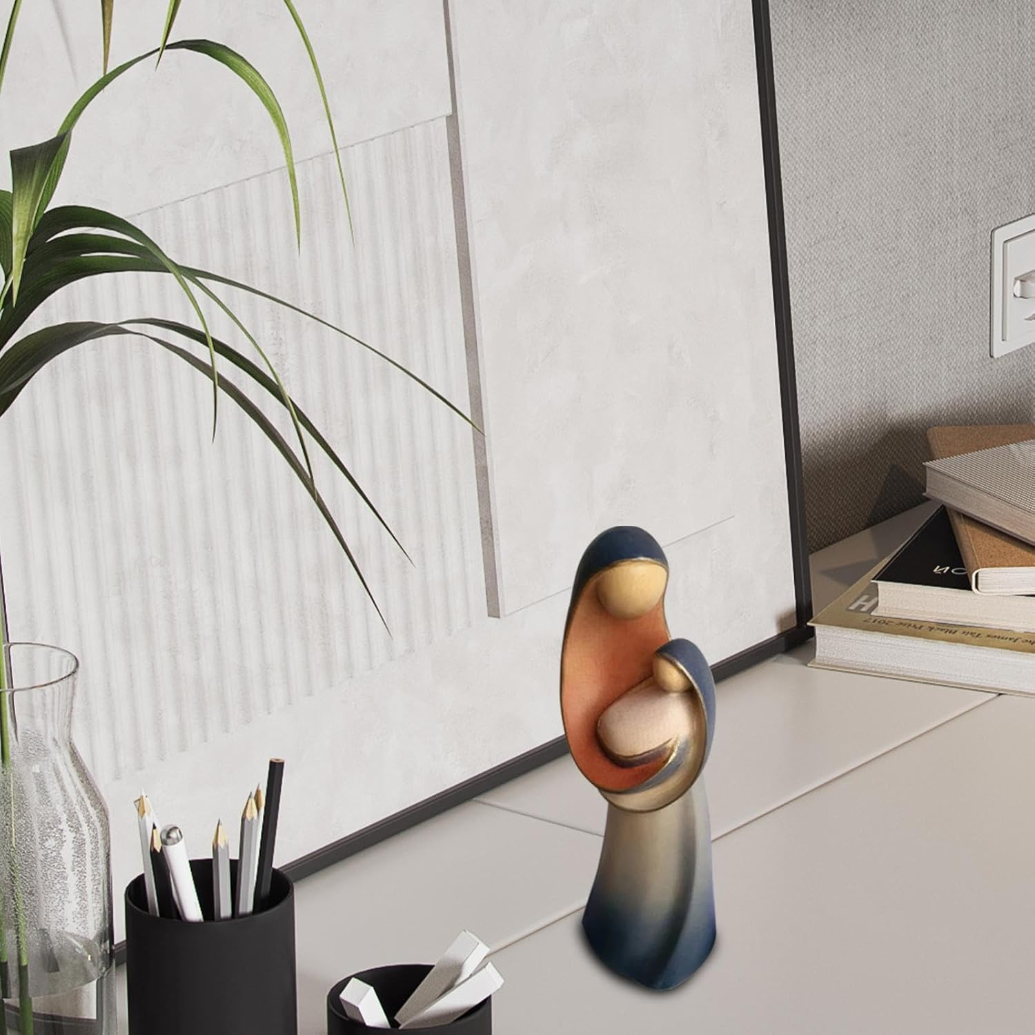 Nativity Scene Figures - Decorative Nativity Sculptures, Christmas Decorations | Home Decorative Resin Nativity Scene Figures - Wood Carving Holy Family Nativity Scene for Living Room image number 3