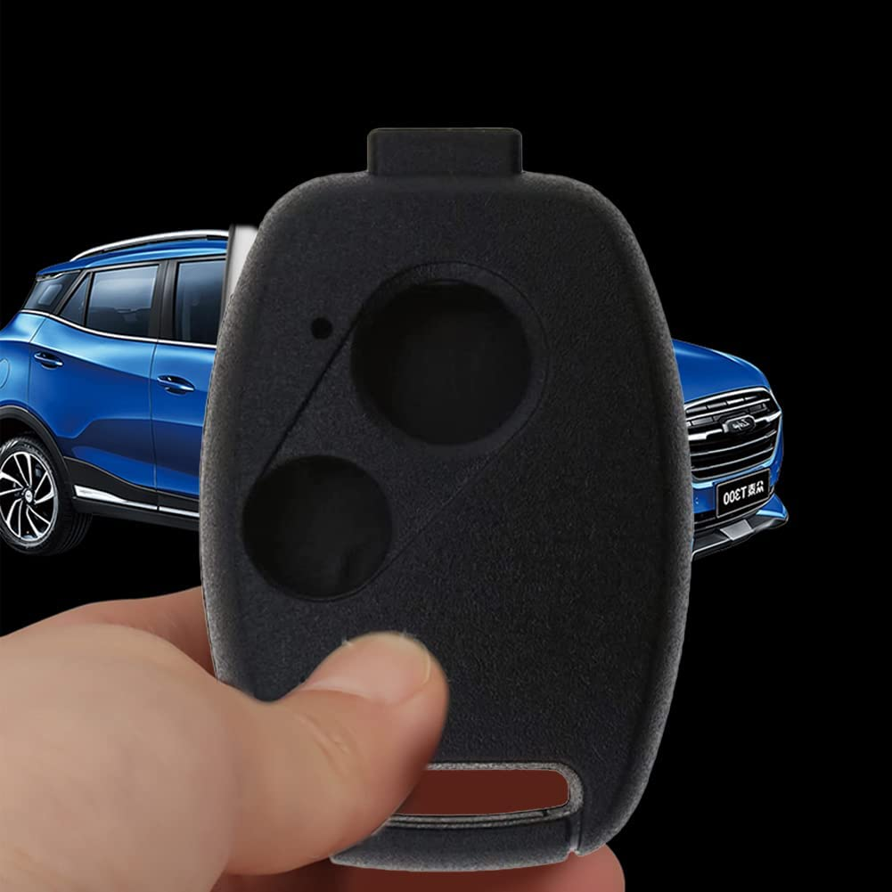 Geli Black 2-Button Empty Remote Key Fob Case Cover with Screwdriver Compatible with Jazz Compatible with Civic Compatible with Accord CRV FRV HRV image number 5