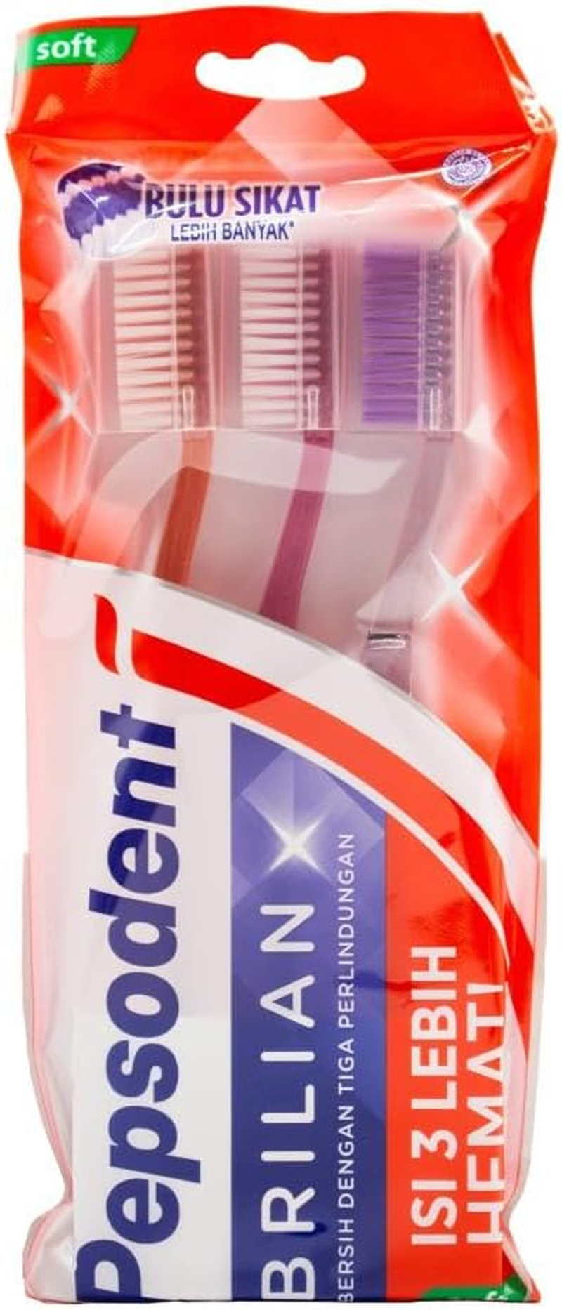 Pepsodent Soft Toothbrush, Multicolor (Pack of 3)