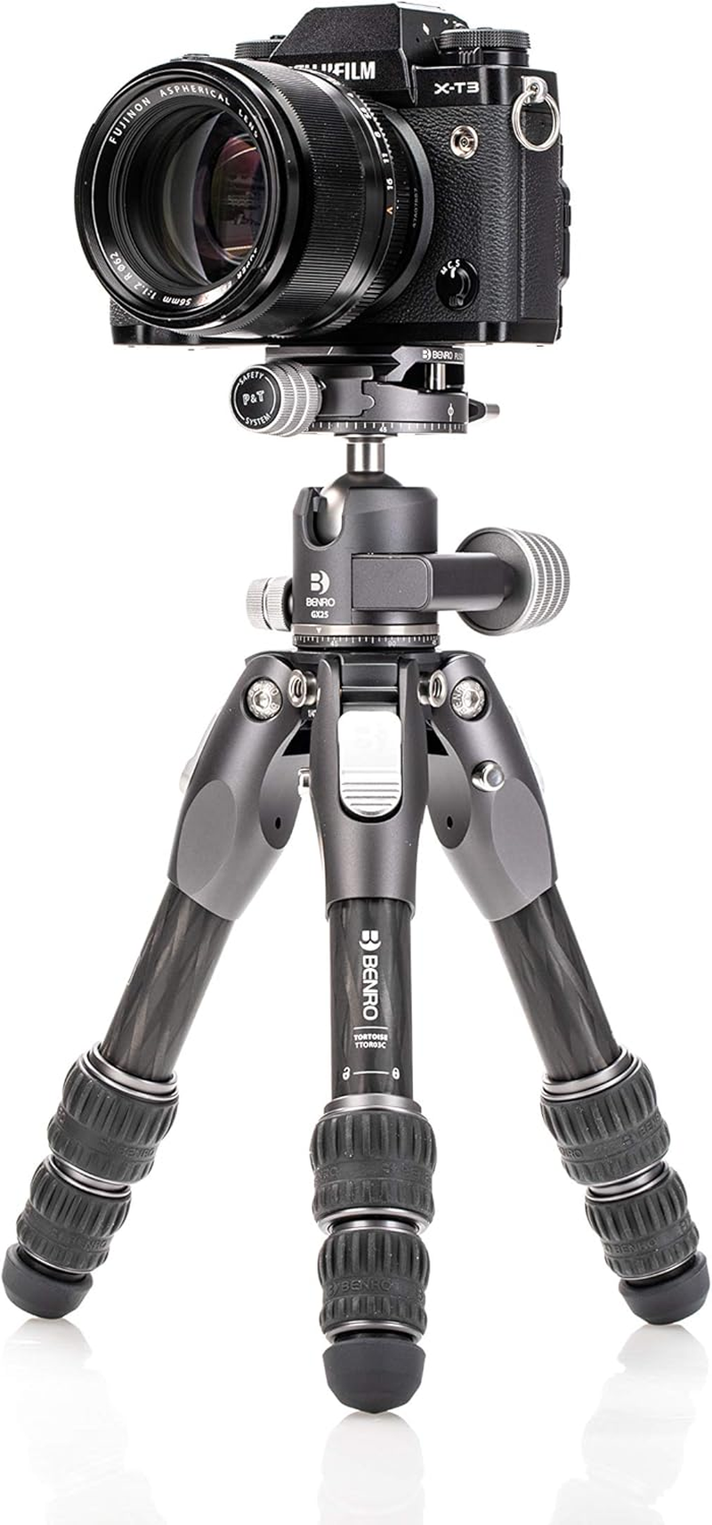 Benro Tortoise Series TTOR03C Columnless Carbon Fibre Tripod and GX25 3 Sections Head image number 5