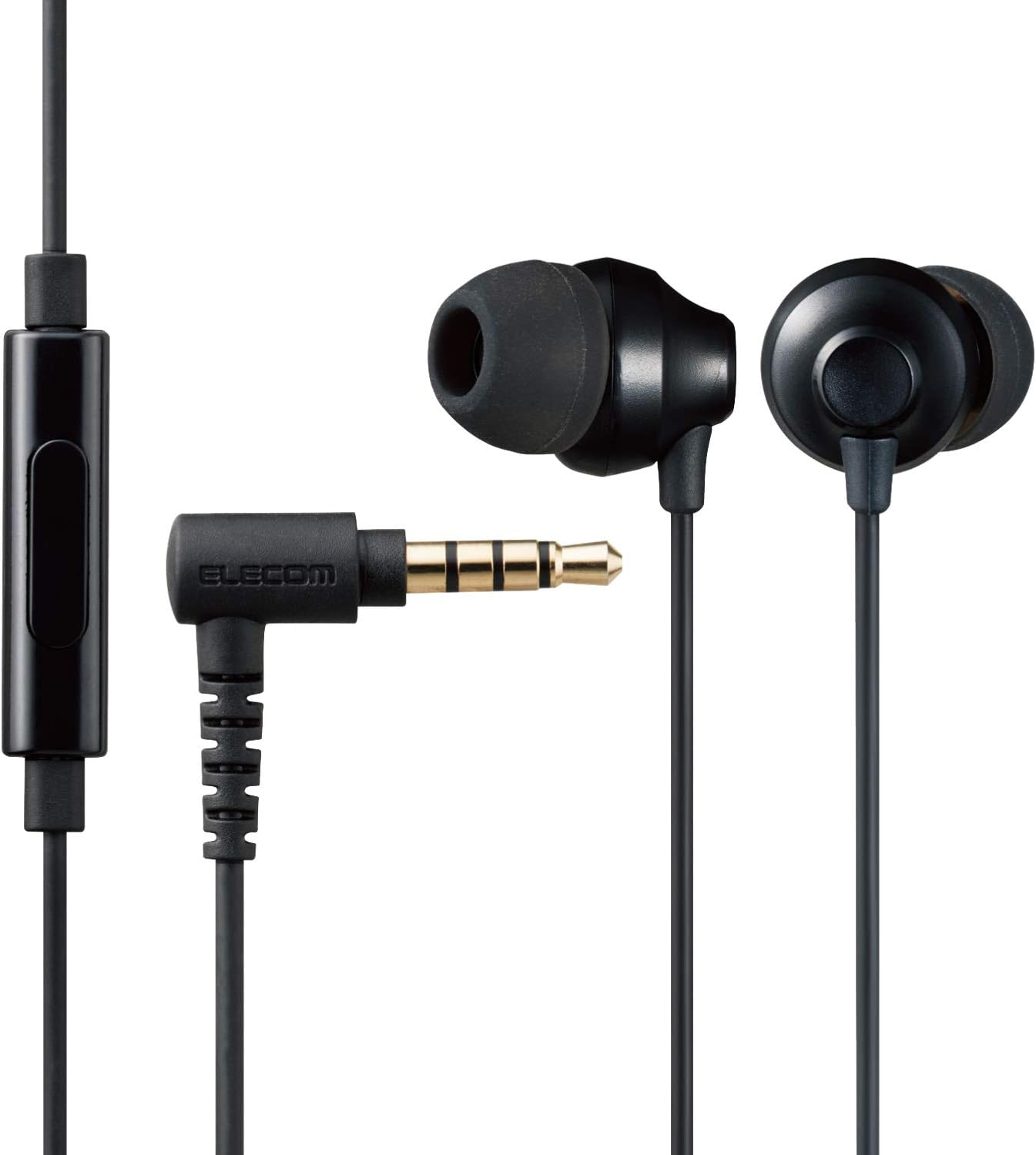 Elecom EHP-F12CMBK Stereo Earphones, In-Ear Type, Diameter 0.1 Inches (3.5 Mm), Microphone Included, Fast Music, F12C, &Phi;0.4 Inches (10.0 Mm), Black image number 5