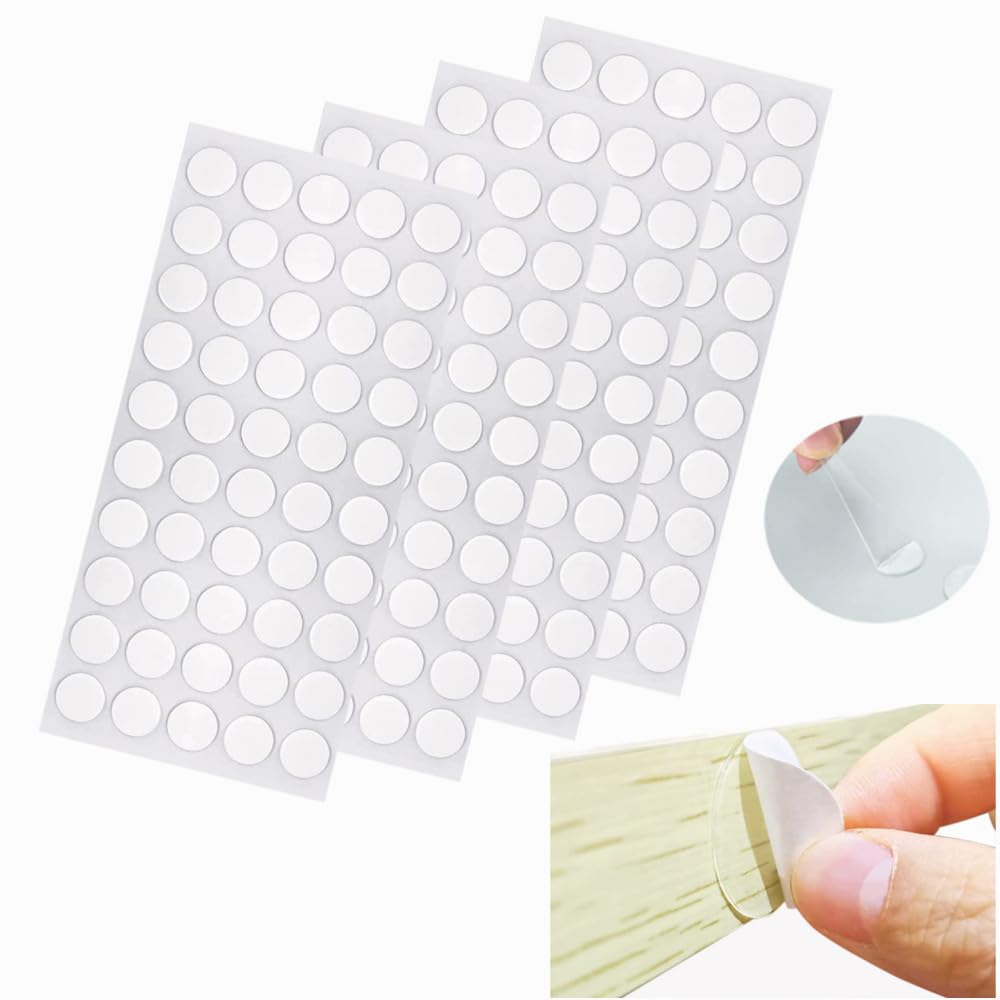 KLHCDUO 300Pcs Clear Glue Point Dots Double-Sided Stickers, Removable round Reusable No Traces Mounting Glue Tape for Balloons Party or Wedding Decoration, DIY Scrapbooking (20Mm) image number 6