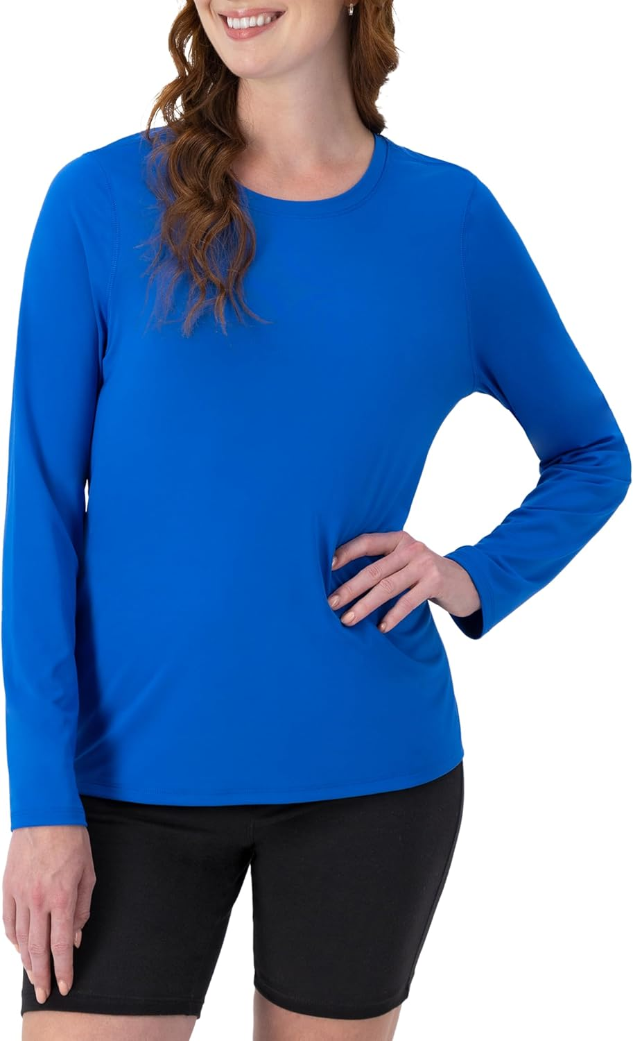Hanes Women'S Sport Cool Dri Performance Long Sleeve Tee, Awesome Blue, Small