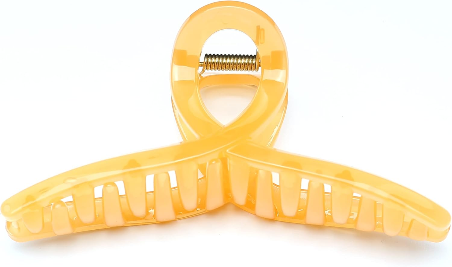 Qingoo Jelly Hair Clip Beautiful Women'S Hair Clip Headpiece Elegant Hair Accessory (Orange) - Beige image number 6