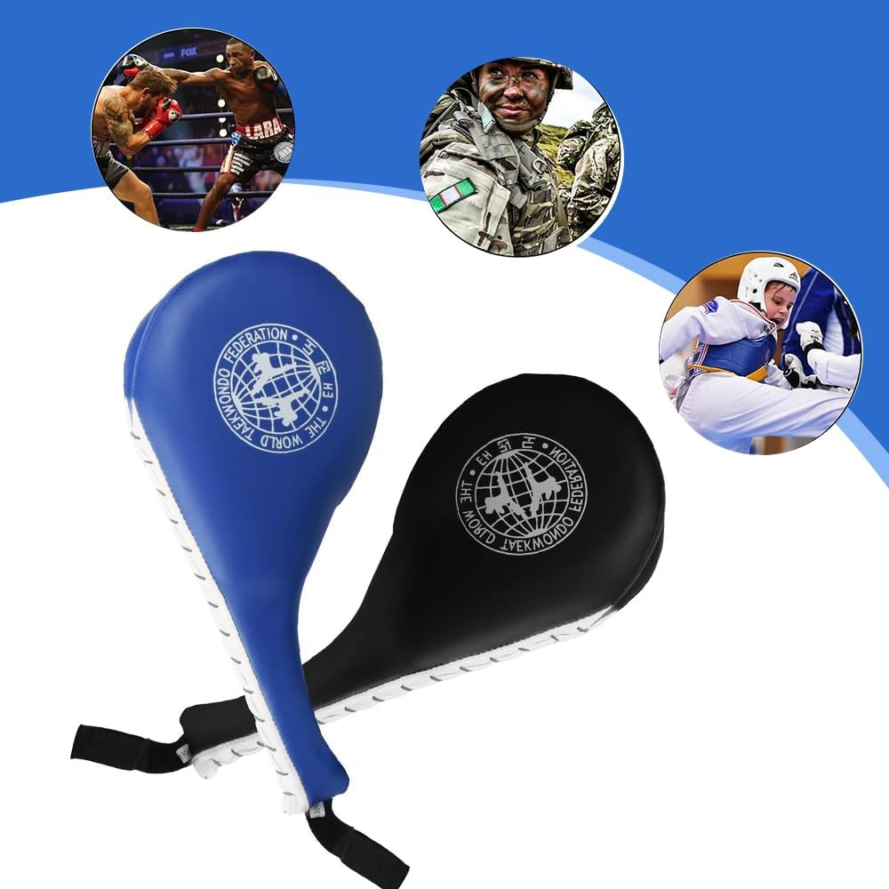 4PCS Taekwondo Kick Pad,Kickboxing Training Pads,Single Leaf Double Leaf Hand Target,Durable,For Tae Kwon,Do Karate,Kickboxing,Martial Arts Training image number 2