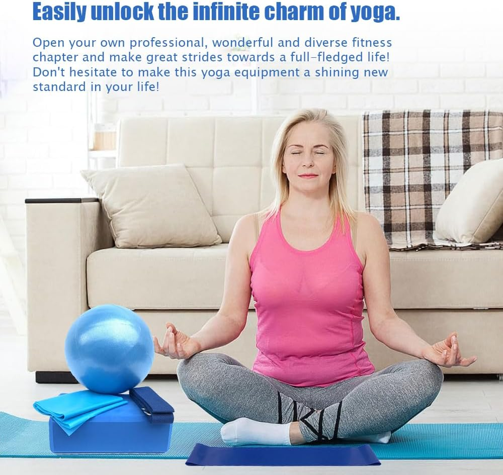 5Pcs Yoga Accessories Set,Yoga Fitness Equipment,Yoga Blocks,Versatile Yoga Device,Exercise Tool,Stretching Strap,For Yoga,Pilates,Stretching image number 2