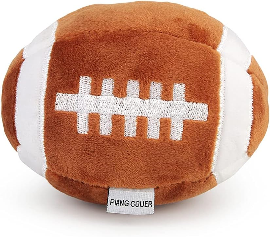 Pack of 3 Dog Toys for Medium Dogs, Puppy Toy for Small Dogs, Rugby Ball, Football and Tennis Balls for Dogs, Filled with Fluffy Squeaky Dog Toy, Puppy Toy for Outdoor Use image number 2