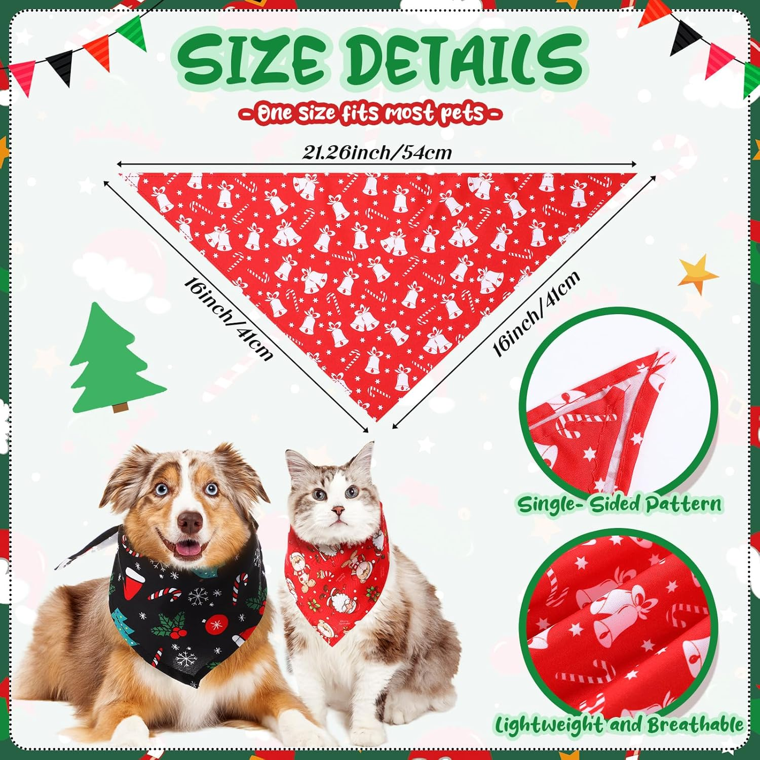 Paterr 100 Pieces Dog Bandanas Bulk Christmas Pet Handkerchief Soft Dog Cute Triangle Bibs Kerchief Adjustable Washable Xmas Pet Scarf Costume Accessory Decoration for Small Medium Dogs Puppy Cats image number 4