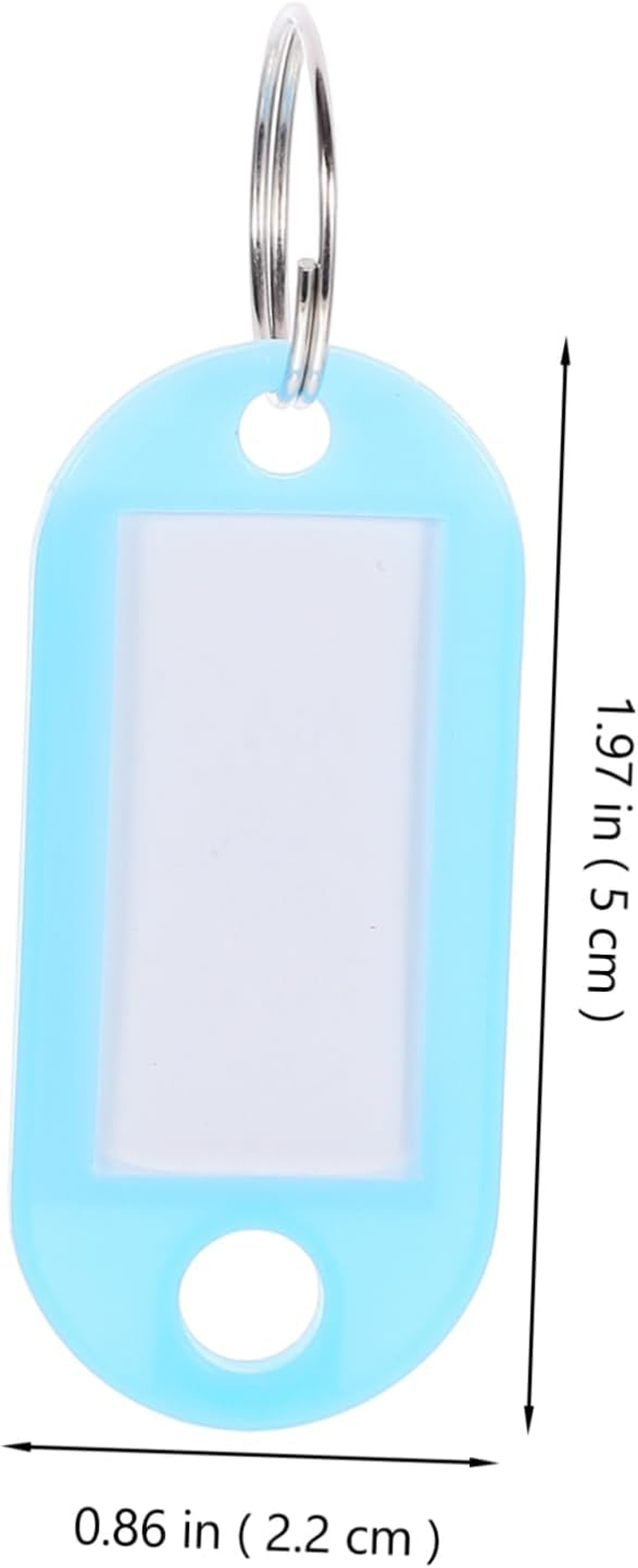 COSMEVIVI 50Pcs Keychain Tag Key Labels Multi-Use Luggage Tags Keychain Luggage Split Ring Key Identifiers Portable Labels Compact image number 1