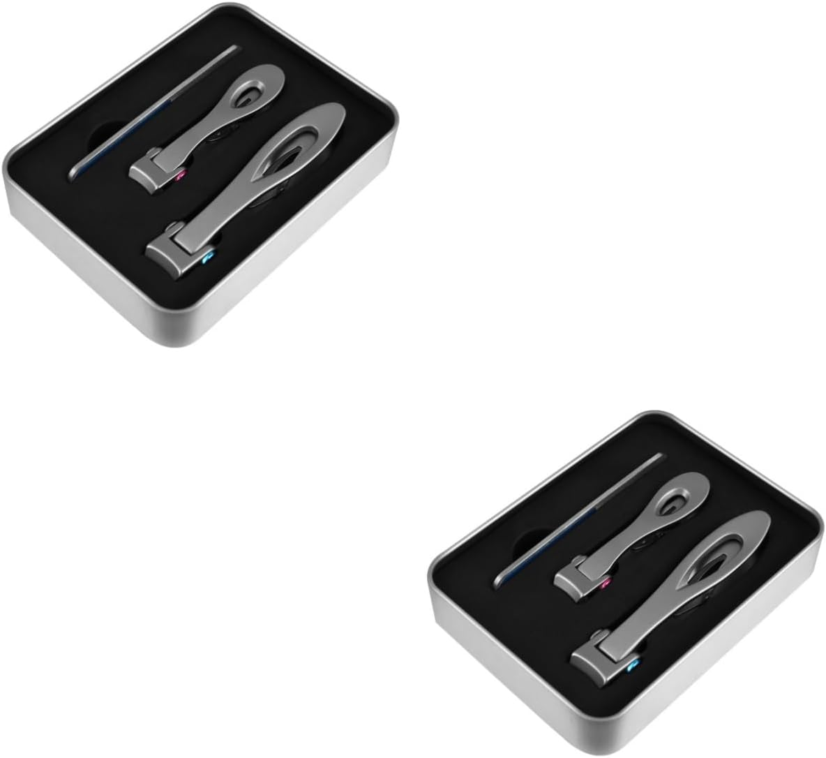 Healvian 6Pcs Manicure Set Oversized Nail Clippers Nail Files Cuticle Pusher for Men Women Ages image number 5