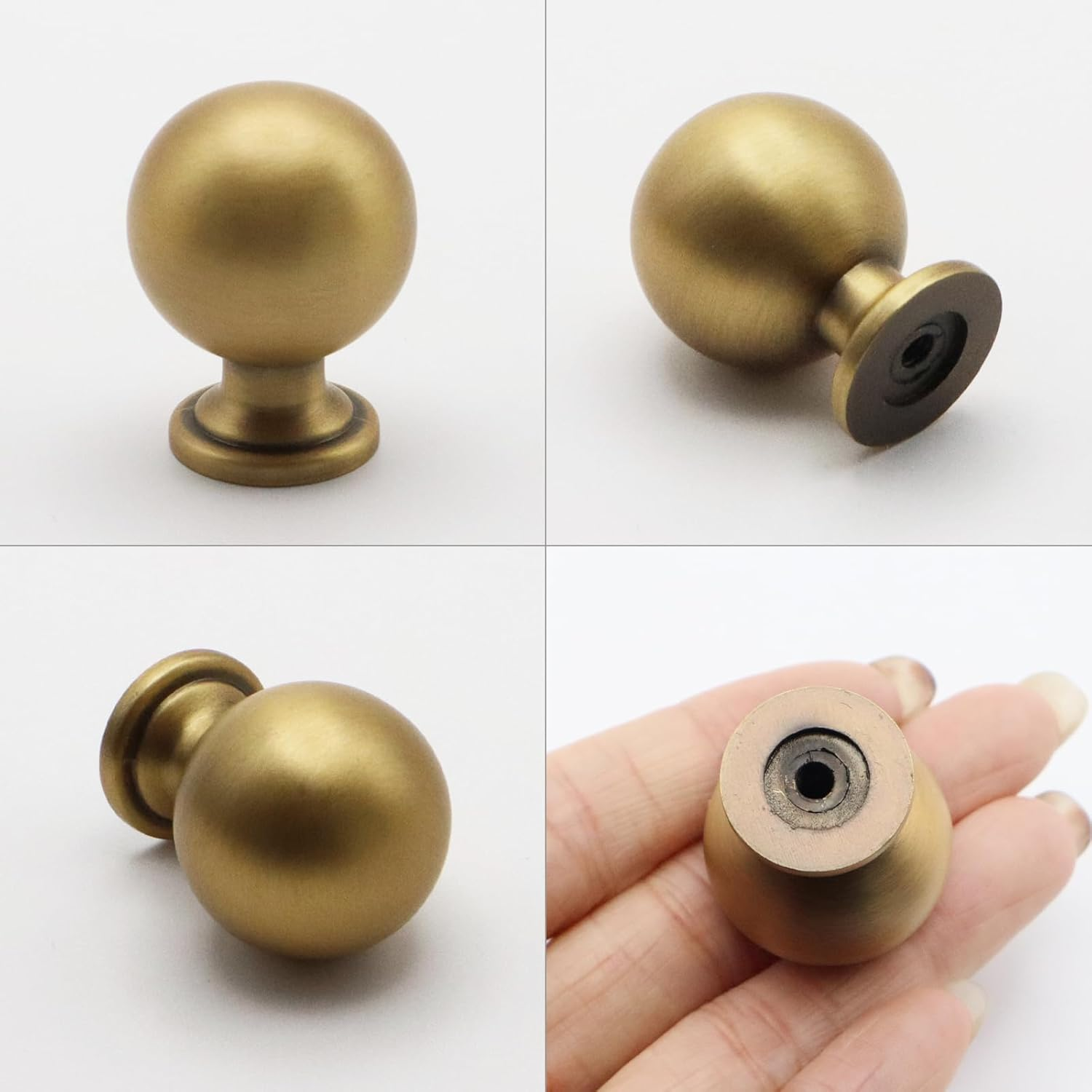 8 Pack Antique Bronze Cabinet Knobs 1 Inch Vintage Drawer Knobs Zinc Alloy Single Hole Pulls for Dresser 24Mm round Cupboard Handles for Kitchen Wardrobe Cabinet Bathroom Hardware (8, Antique Bronze) image number 2