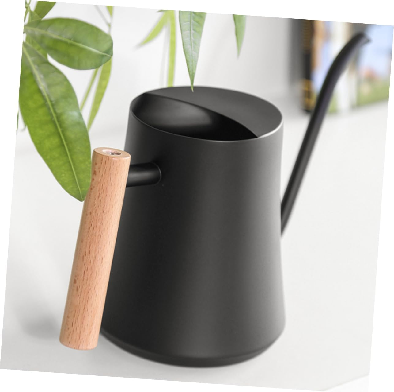 Indoor Plant Watering Pot Decorative Vintage Bamboo Tube Style Long Spout Gentle Watering Can for Succulent Flowers image number 2