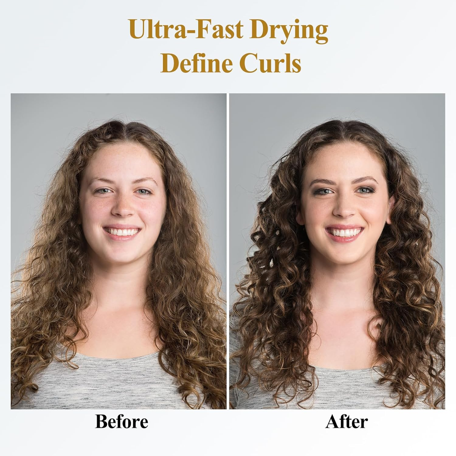 YTCHYYSK Large Diffuser Attachment Compatible with Dyson Airwrap, Upgraded Bigger Diffuser Nozzle to Dryer Faster and Define Curls Hair, Gold image number 2